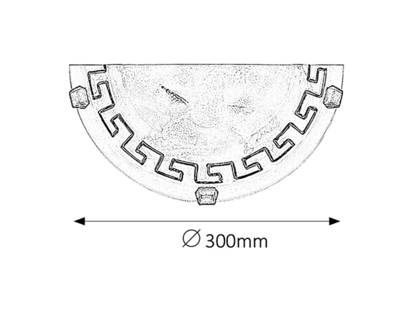 Rabalux Wandleuchte "Etrusco" Metall, weiß, rund, E27, weißes alabasterglas, IP20, ø300mm