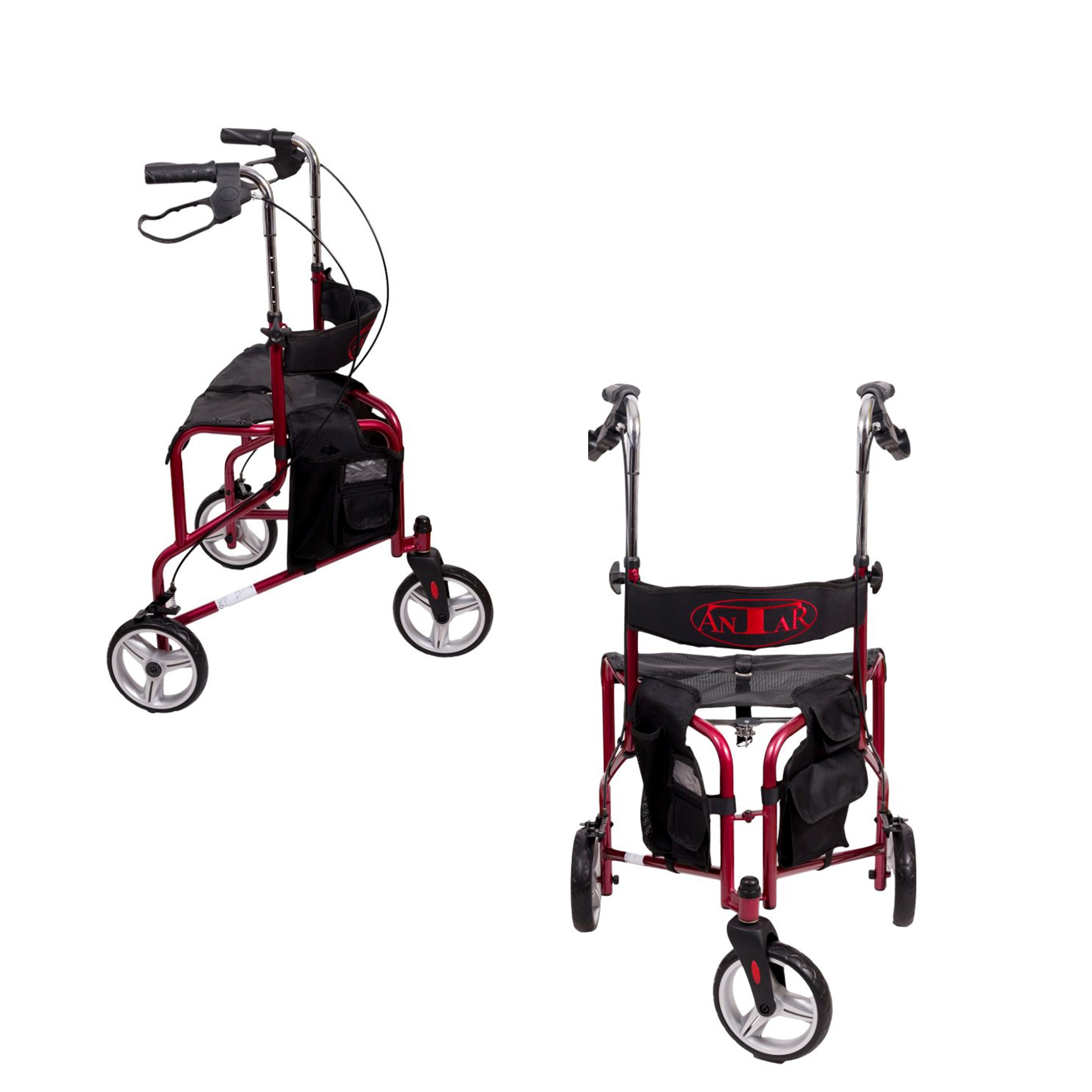 Antar Rollator Gehhilfe Gehwagen Rollator 3 Rad Leichtgewicht Laufhilfe