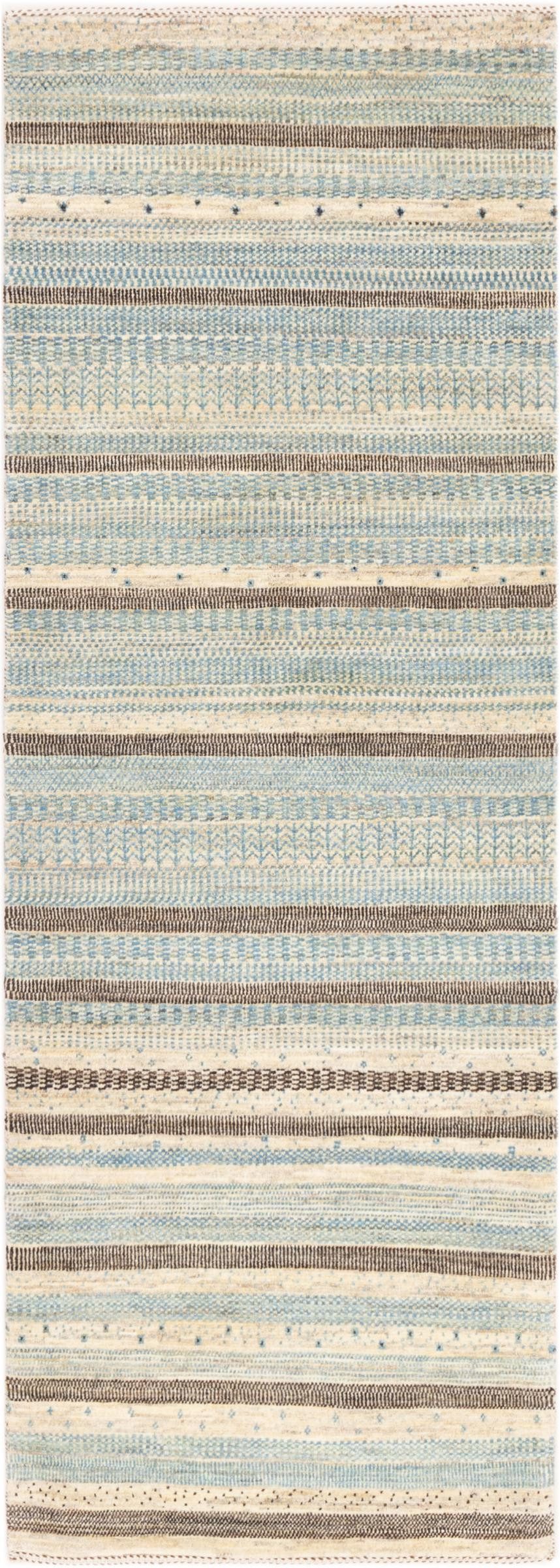 Nain Trading Orientteppich Perser Gabbeh Loribaft Natura 77x215 Handgeknüpfter Moderner, rechteckig, Höhe: 12 mm