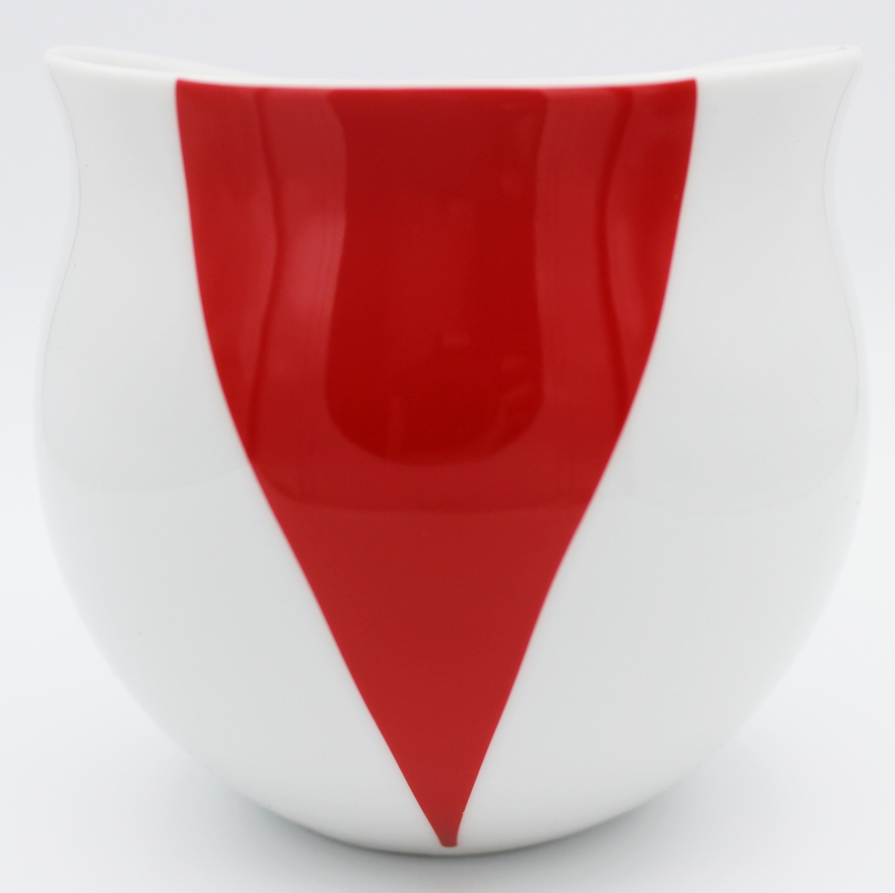 Colani Tasse Kaffeetasse Becher Kaffeebecher Teetasse Porzellan 260ml Arrow Rot, 1-tlg., Porzellan, im Geschenkkarton
