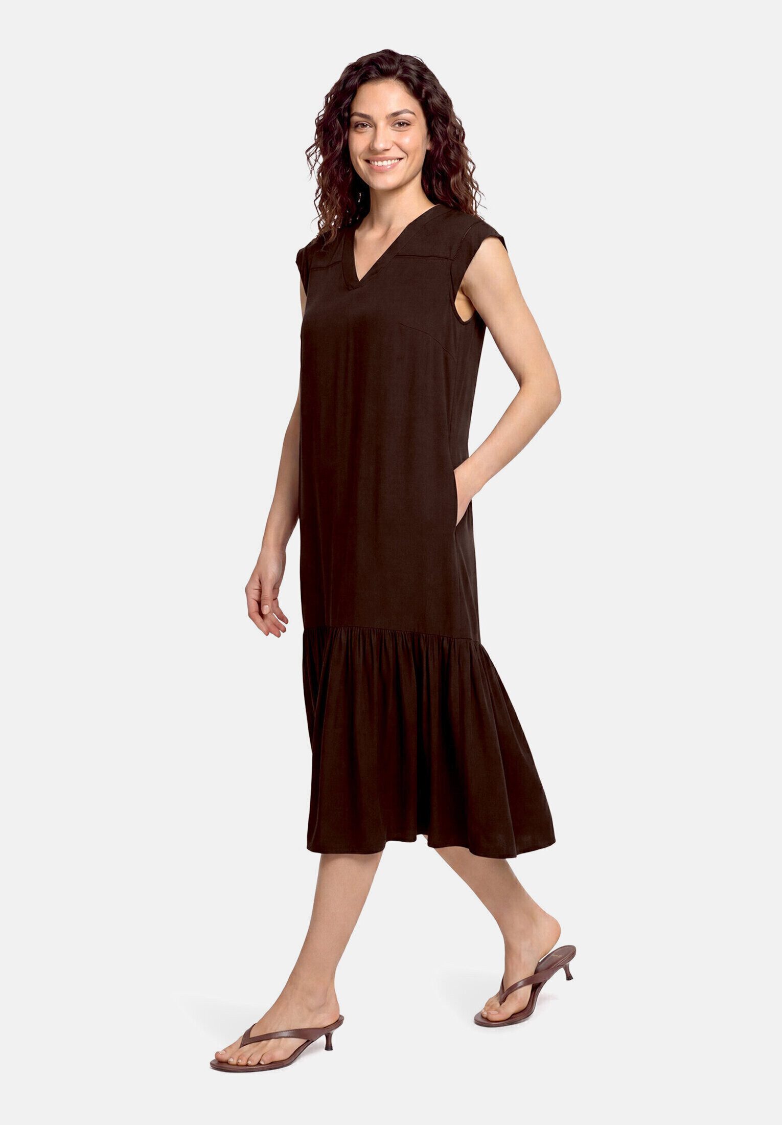 Cartoon Druckkleid Damen mit Flügelärmeln