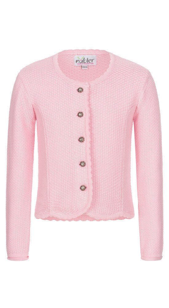Nübler Trachtenstrickjacke Kinderstrickjacke Yvonne in Rosa von Nübler, Trachtenmode