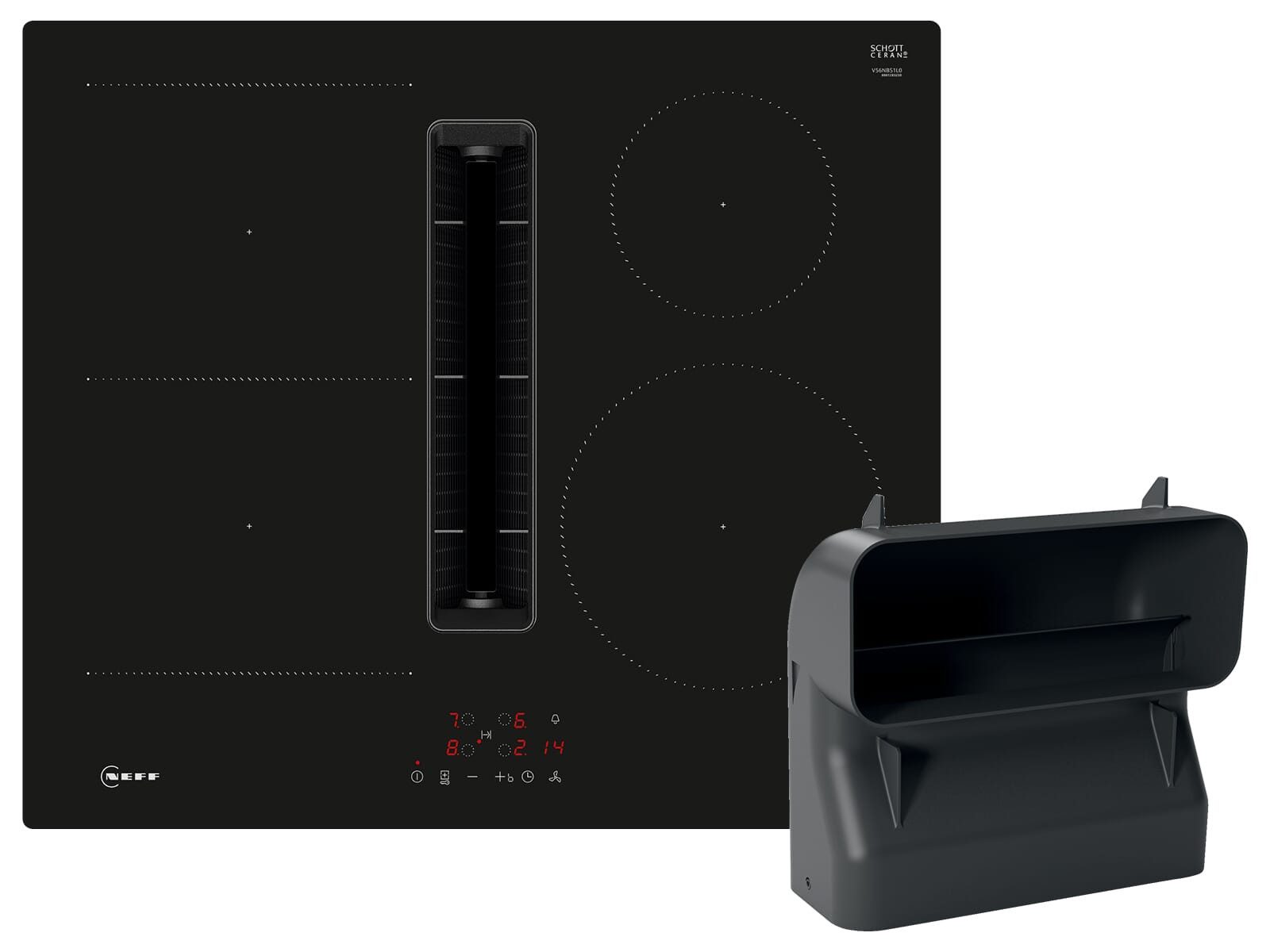 NEFF Kochfeld mit Dunstabzug V56NBSGA6, Timer, TouchControl-Bedienung
