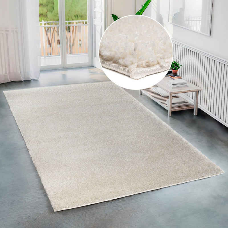 Teppich Shaggy Soft, Bruno Banani, rechteckig, Höhe: 30 mm, gewebt, Uni Farben, besonders weich und kuschelig