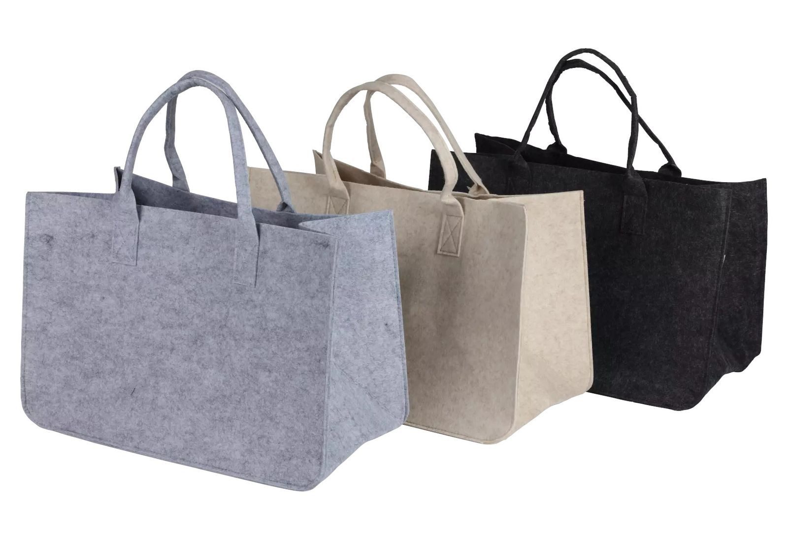 Tragetasche Filztasche Kamin Brennholz Korb Tragen Shopper Aufbewahrung Einkäufe