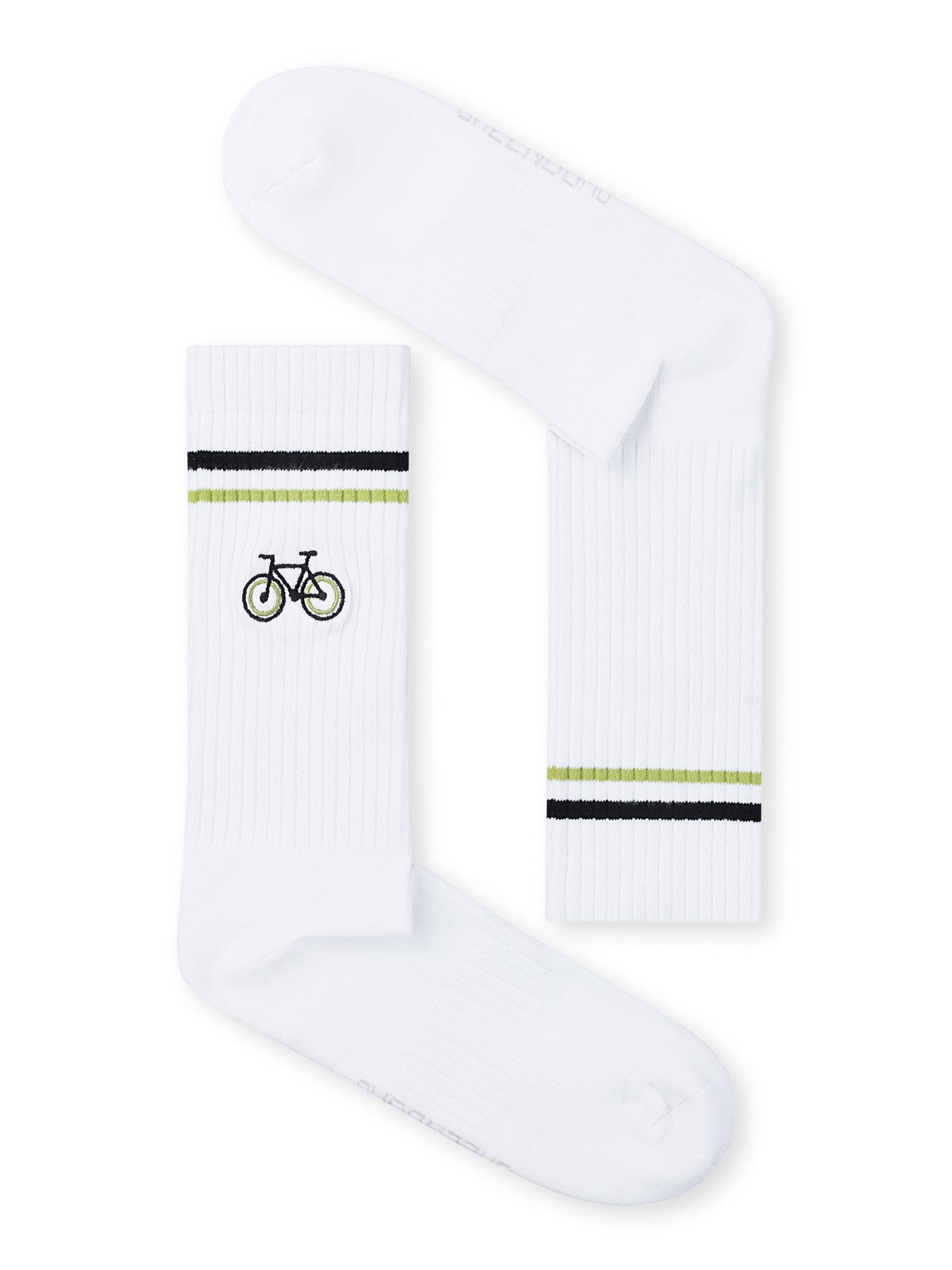 GreenBomb Socken Tennis Socks Bike Loop 2 sportlicher Ripp-Schaft, hoher Stretch-Anteil, hoher Schaft