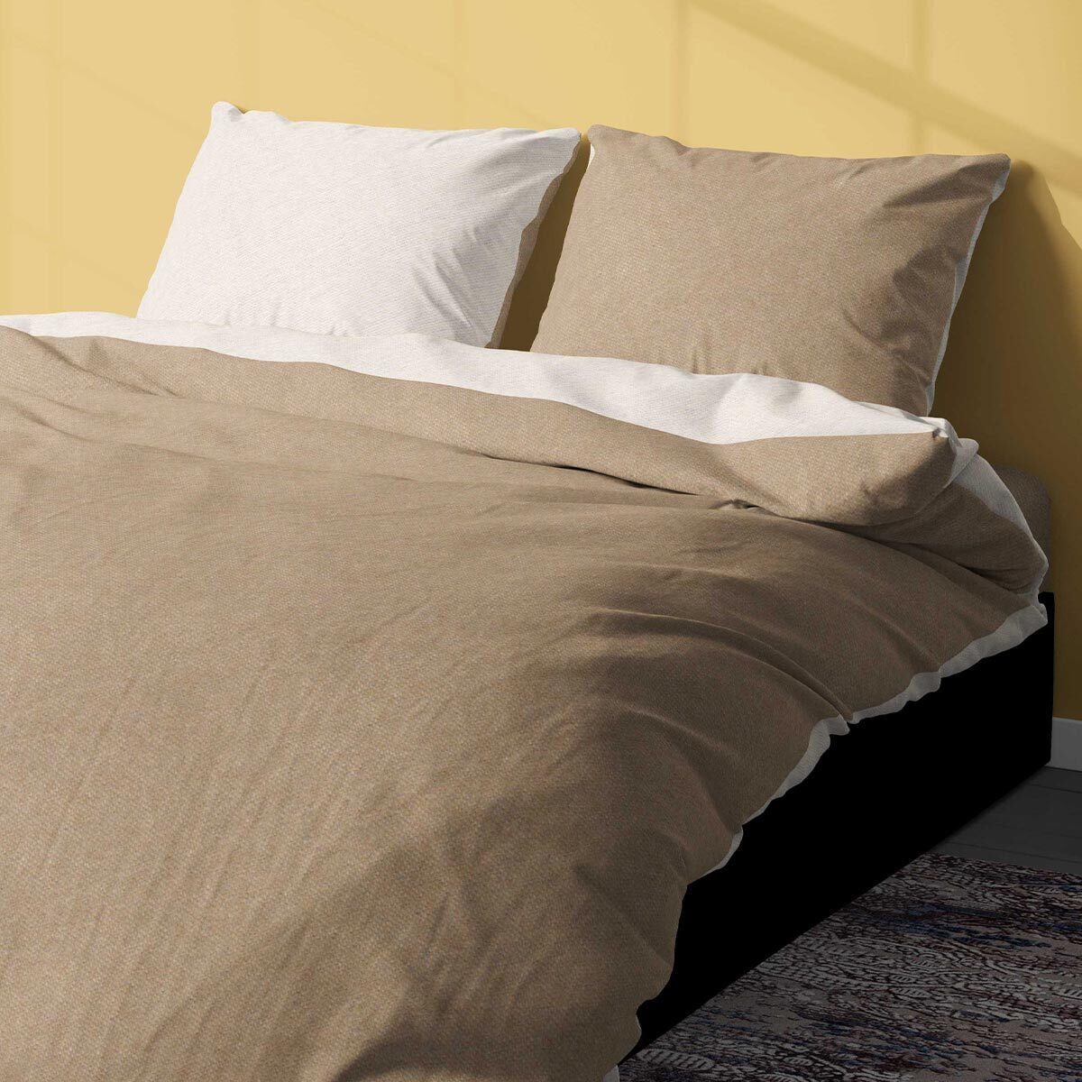 TRAUMSCHLAF Bettwäsche Melangebiber, Biber, 3 teilig, moderner Wende-Look f günstig online kaufen