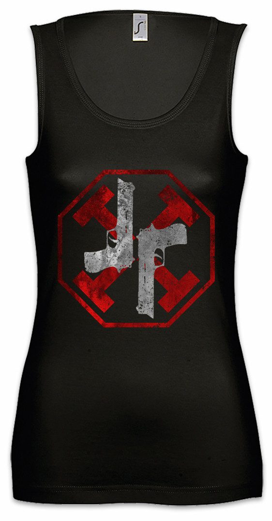 Tanktop Gun Kata Ärmelloses Damen T-Shirt Symbol Sign Logo Insigina