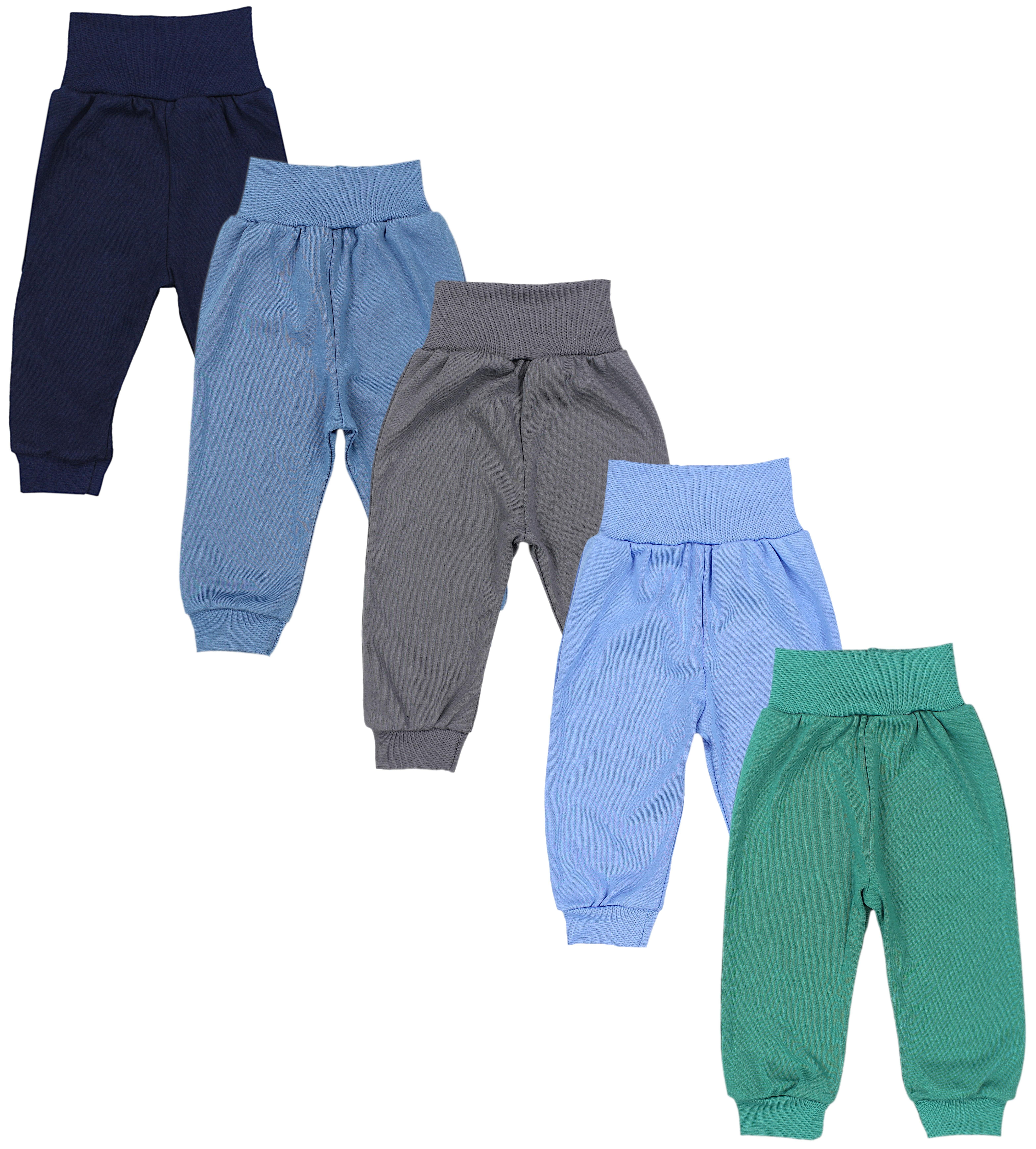 TupTam Pumphose 5er Pack aus OEKO-Tex zertifizierten Materialien Langhose unisex Dunkelgrün Jeans Blau Dunkelblau Graphite