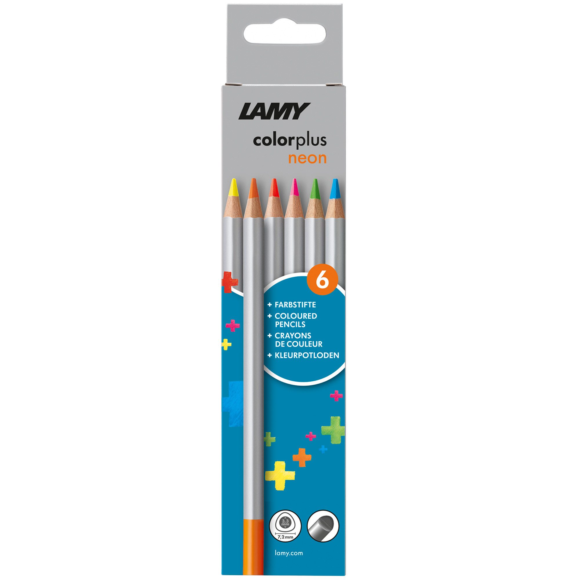 LAMY Buntstift LAMY Buntstifte 6x Farben aus massivem Lindenholz ergonomisch Dreieckf