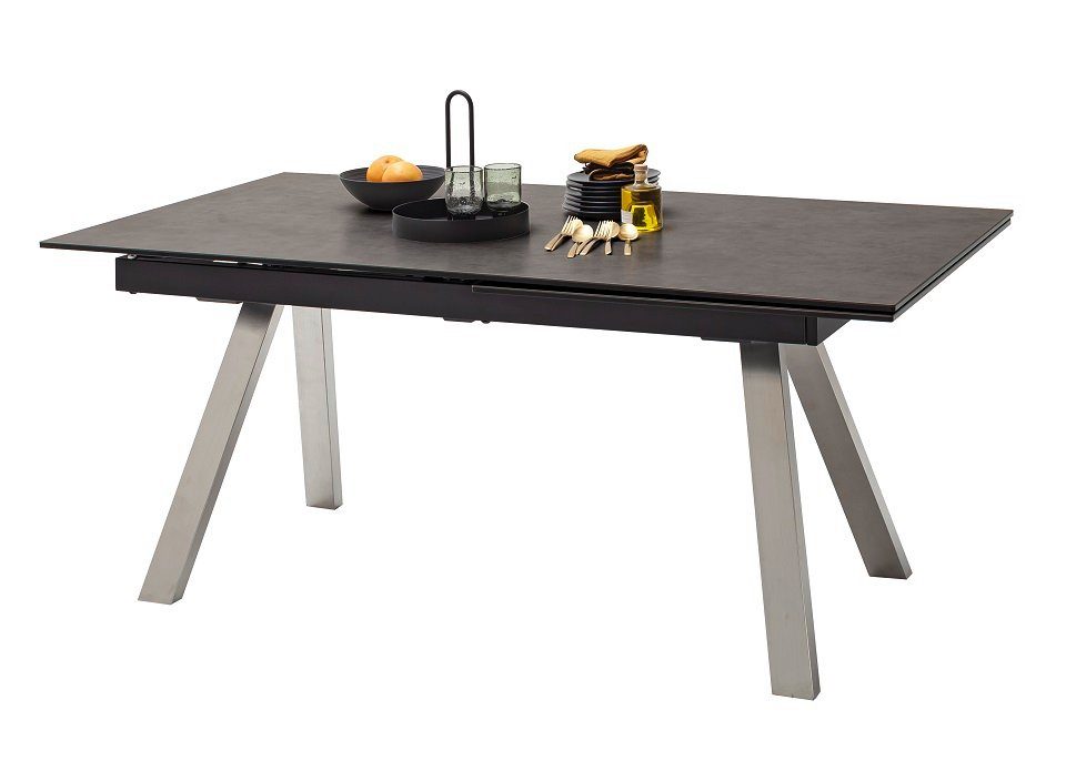 MCA furniture Esstisch Esstisch Tobago, Edelstahl, anthrazit, ausziehbar, 180(260) x 95 (No-Set)