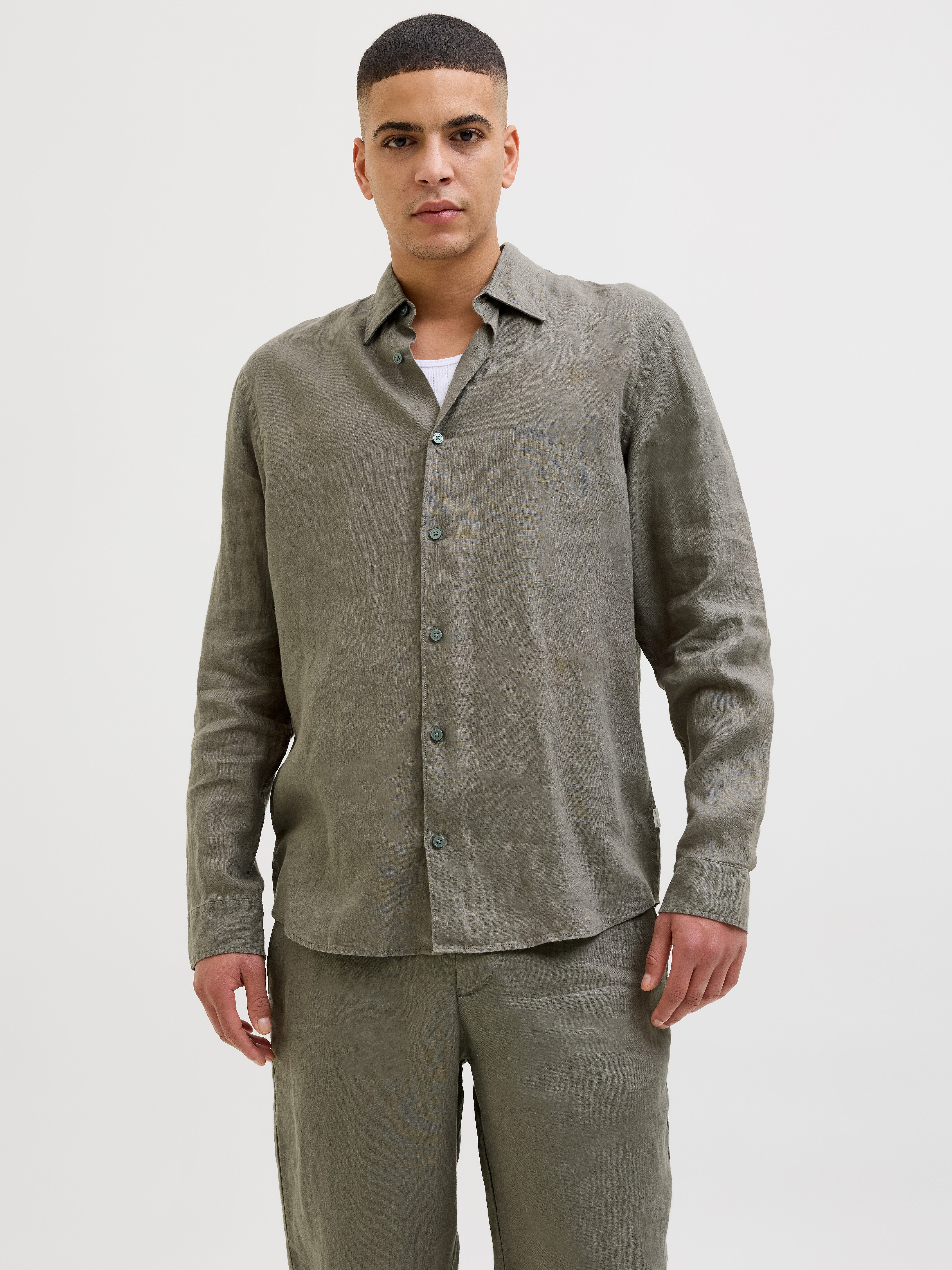 Jack & Jones Langarmhemd JPRCCLAWRENCE LINEN günstig online kaufen