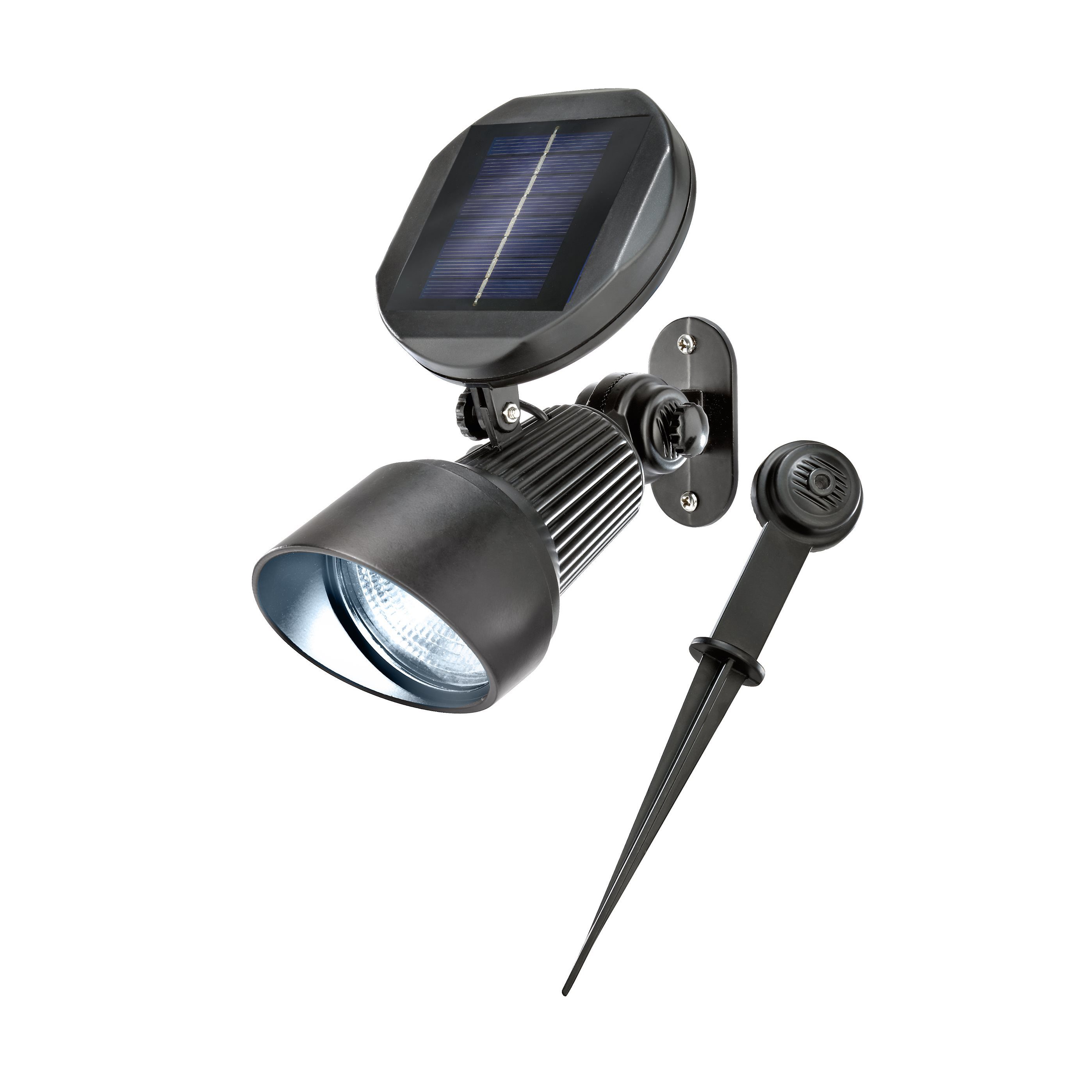 esotec LED Gartenstrahler Solar ALU Wand + Bodenstrahler Spotlight 2800/6000K kaltweiß 102138