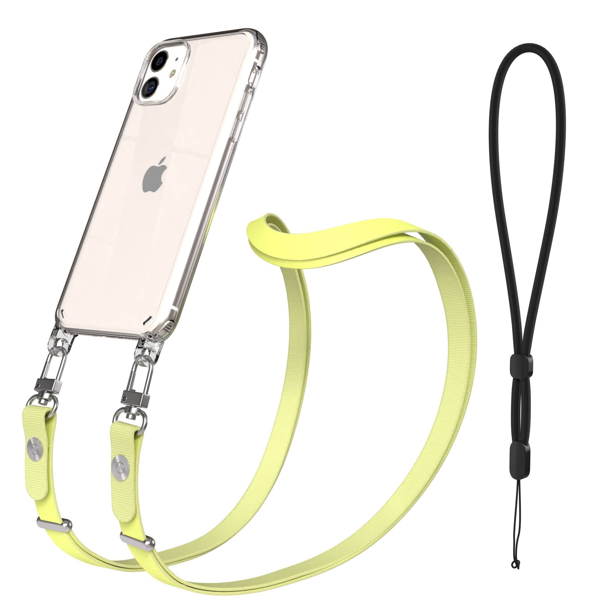 EAZY CASE Handykette für Apple iPhone 11 Handyhülle mit Handyband magnetisch, Schlichte Handykette in Gelb mit Magnetverschluss