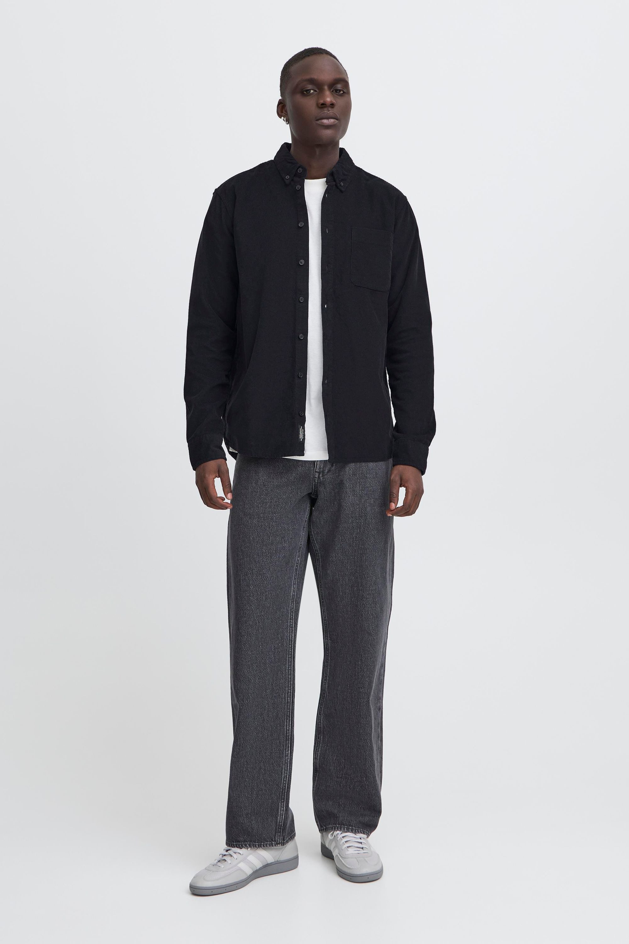 Blend Langarmhemd BHDemir Stilvolles Cordhemd mit Brusttasche