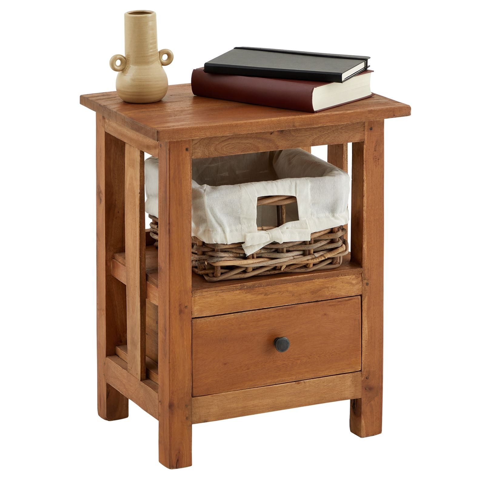 IDIMEX Nachttisch BAVELLA, Nachtkommode mit 1 Schublade - Mahagoni günstig online kaufen