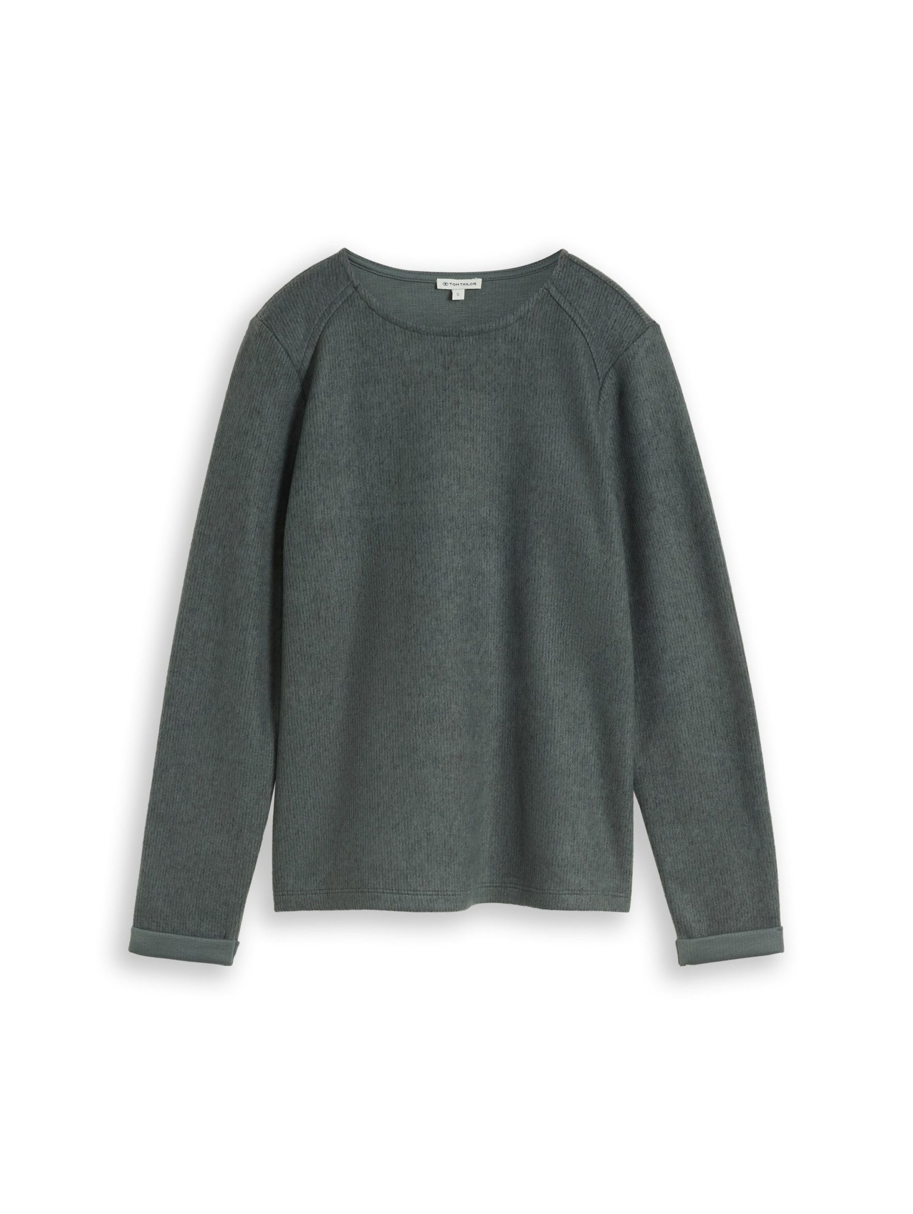 TOM TAILOR Rundhalspullover Sweatshirt cosy rib crew neck