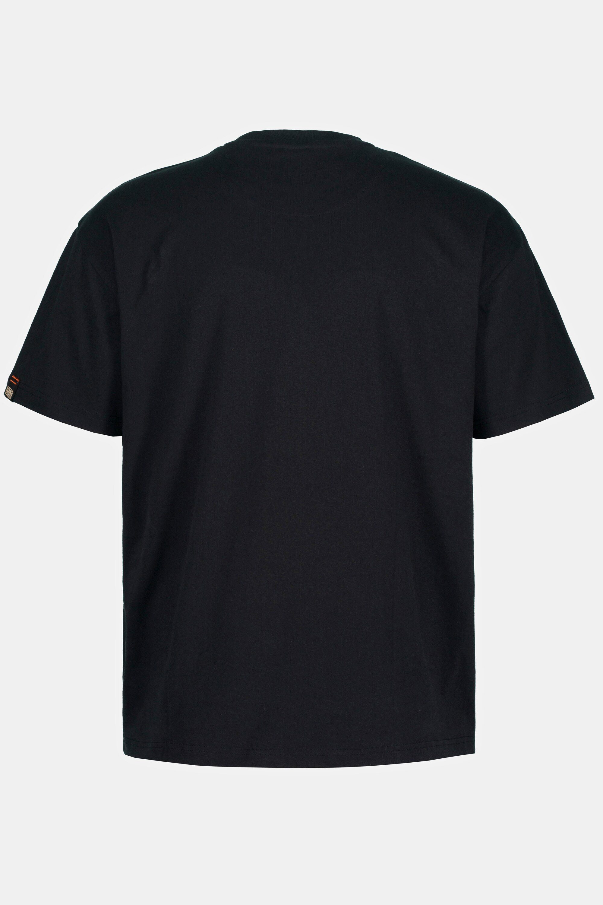 STHUGE Halbarm STHUGE XL-Print T-Shirt oversized T-Shirt Rundhals