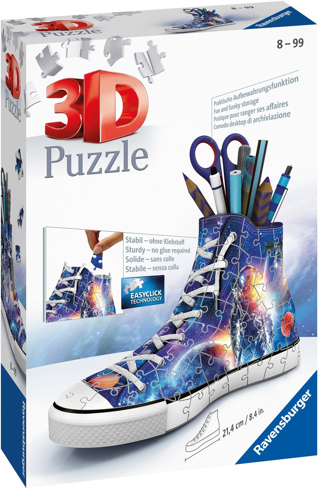 Ravensburger 3D-Puzzle Sneaker - im Europe FSC® Weltall, Astronauten schützt - - in Puzzleteile, 108 Made weltweit; Wald