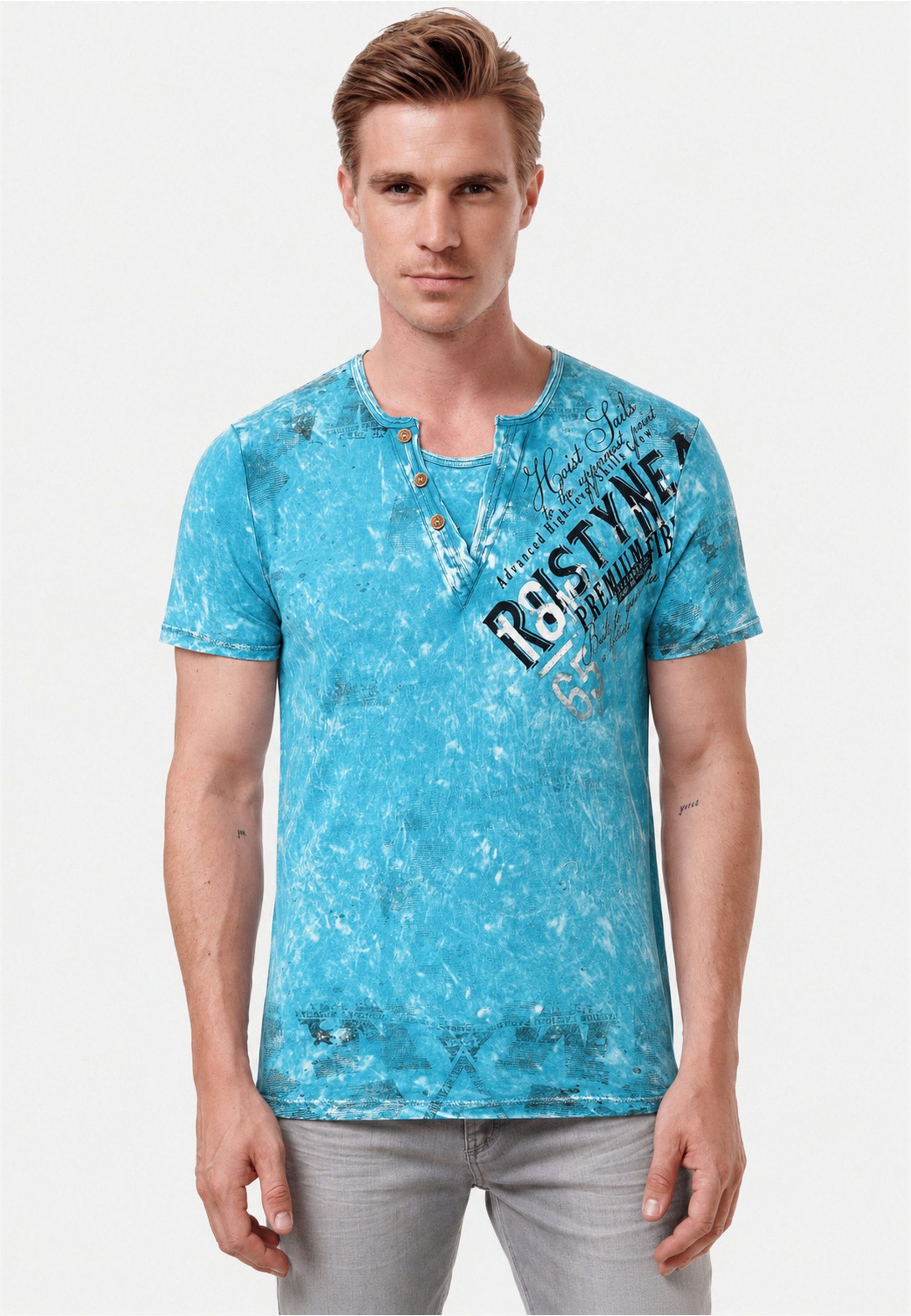 Rusty Neal T-Shirt im coolen Used-Look-Design