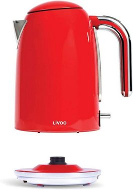 LIVOO Wasserkocher DOD180R rot, 2200 W