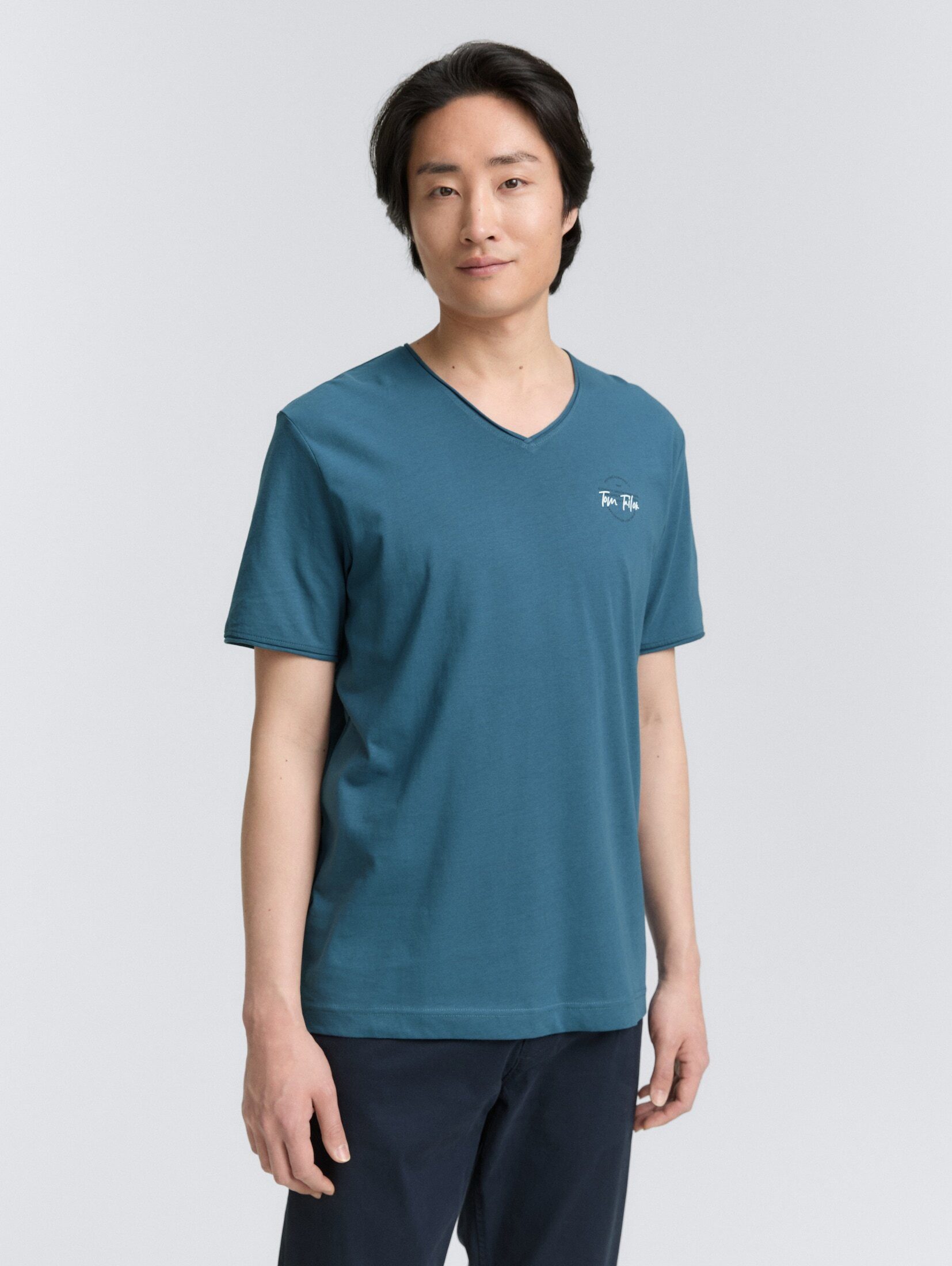 TOM TAILOR T-Shirt T-Shirt mit V-Ausschnitt günstig online kaufen