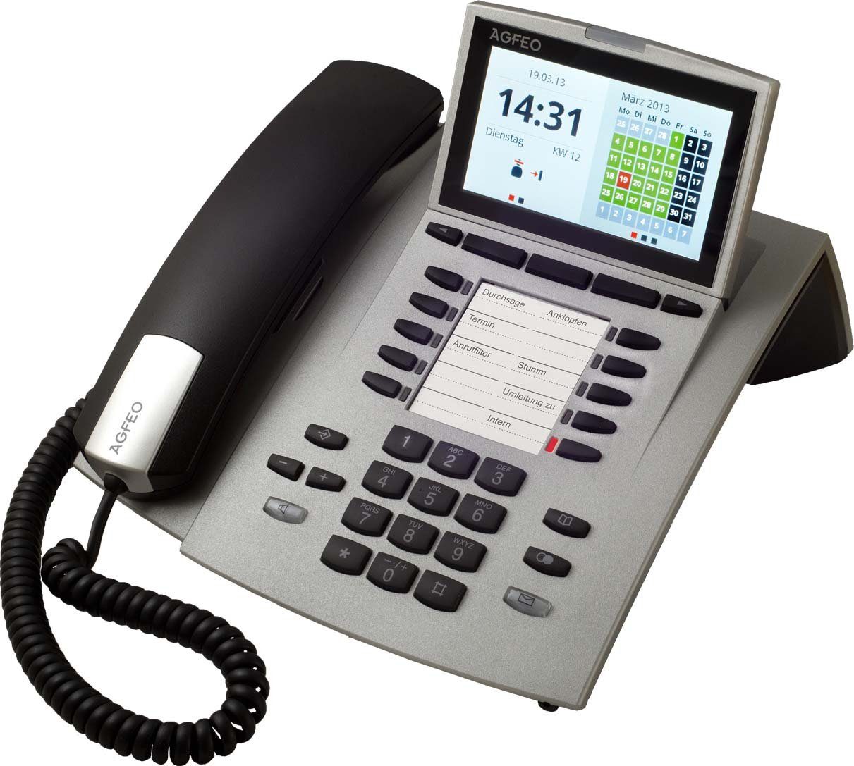 Systemtelefon silber Agfeo AGFEO IP Festnetztelefon ST45