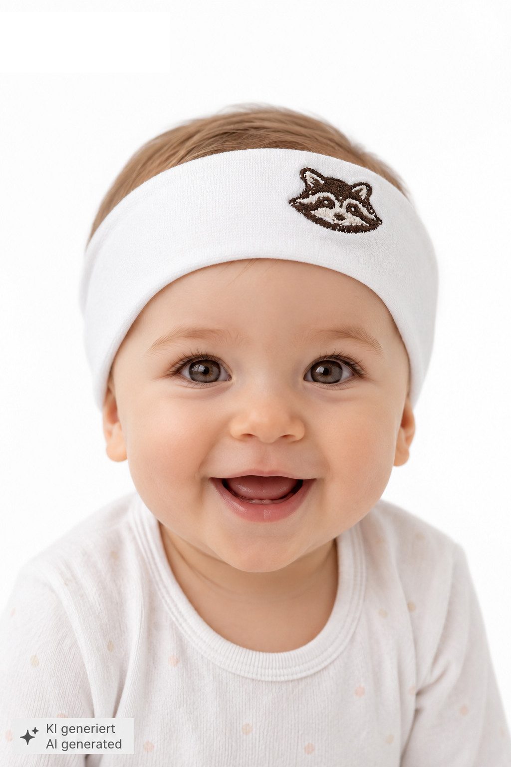 La Bortini Stirnband Baby Kopfband Ohrenschutz für Neugeborene (neutral, Ojhrschutz, für Jungen und Mädchen, unisex) in Creme, 34 36 38 39 40 41 42 43 44 45 46 48 49 50 52 54