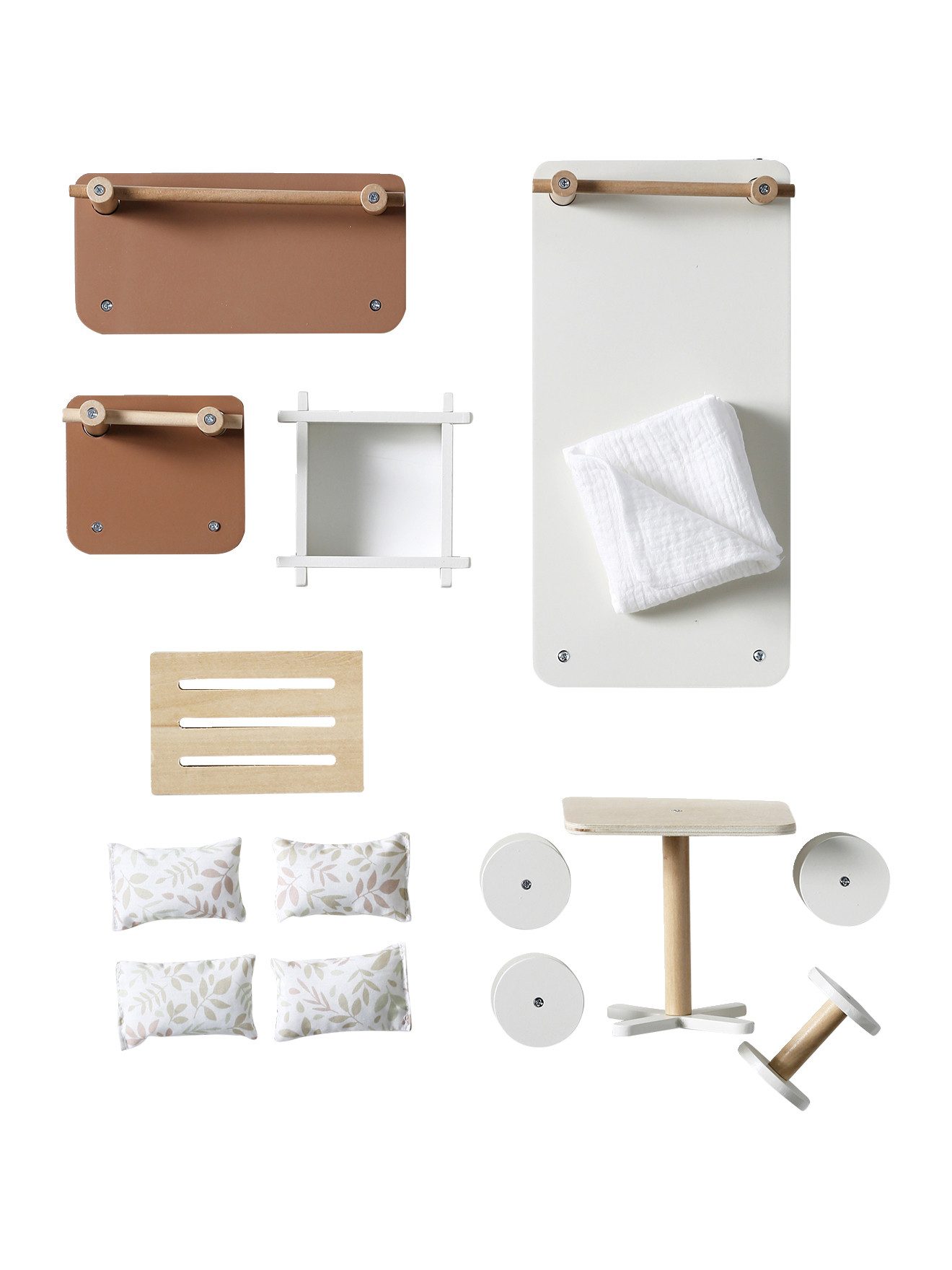 vertbaudet Puppen Accessoires-Set Puppenhaus aus Holz FSC®