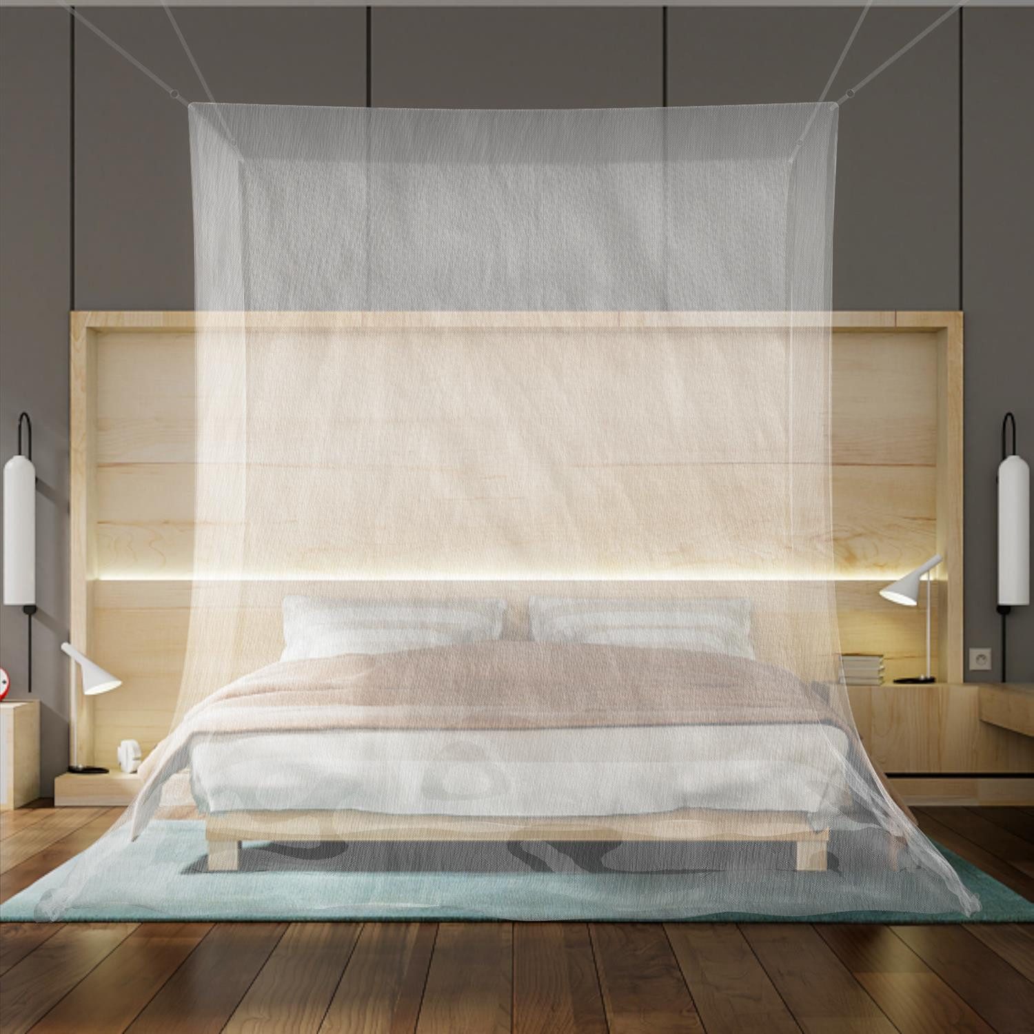 Intirilife Moskitonetz (1 St), Mückennetz Mosquitonetz, Outdoor, Indoor, Polyester, 280 mesh