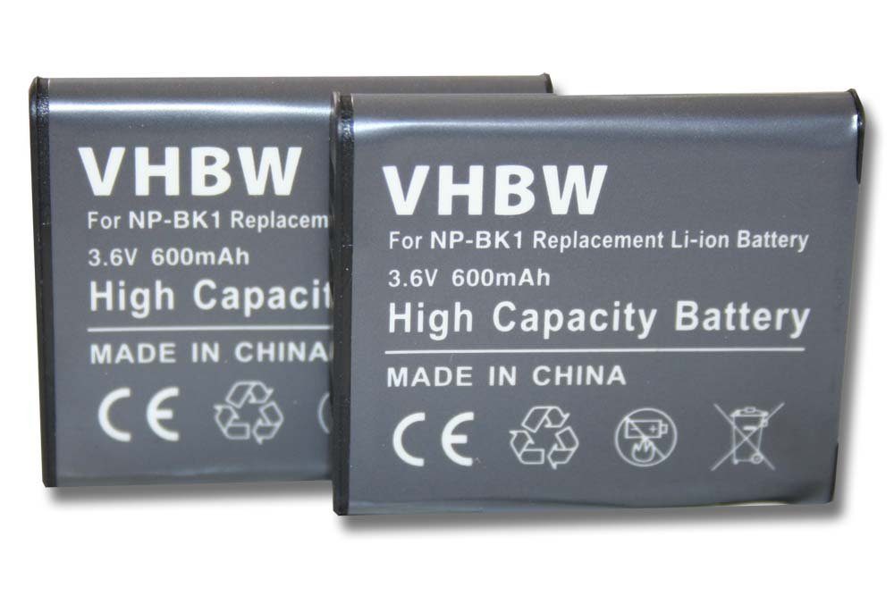 vhbw Ersatz für Sony NP-FK1, NP-BK1 für Kamera-Akku Li-Ion 600 mAh (3,6 V)