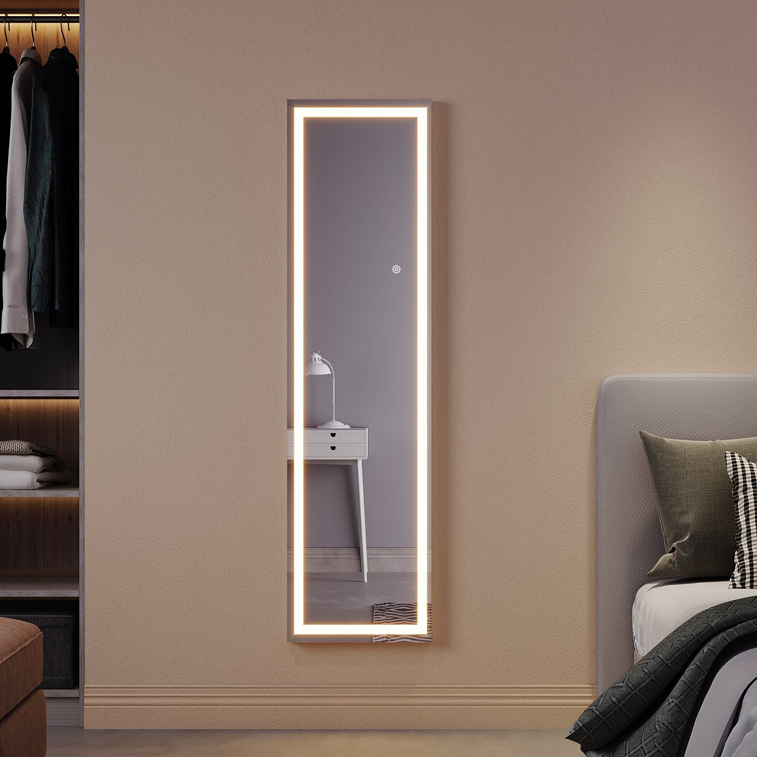 SONNI Wandspiegel »Ganzkörperspiegel mit LED Beleuchtung,BxH:400x1500mm, in  3 Farben«