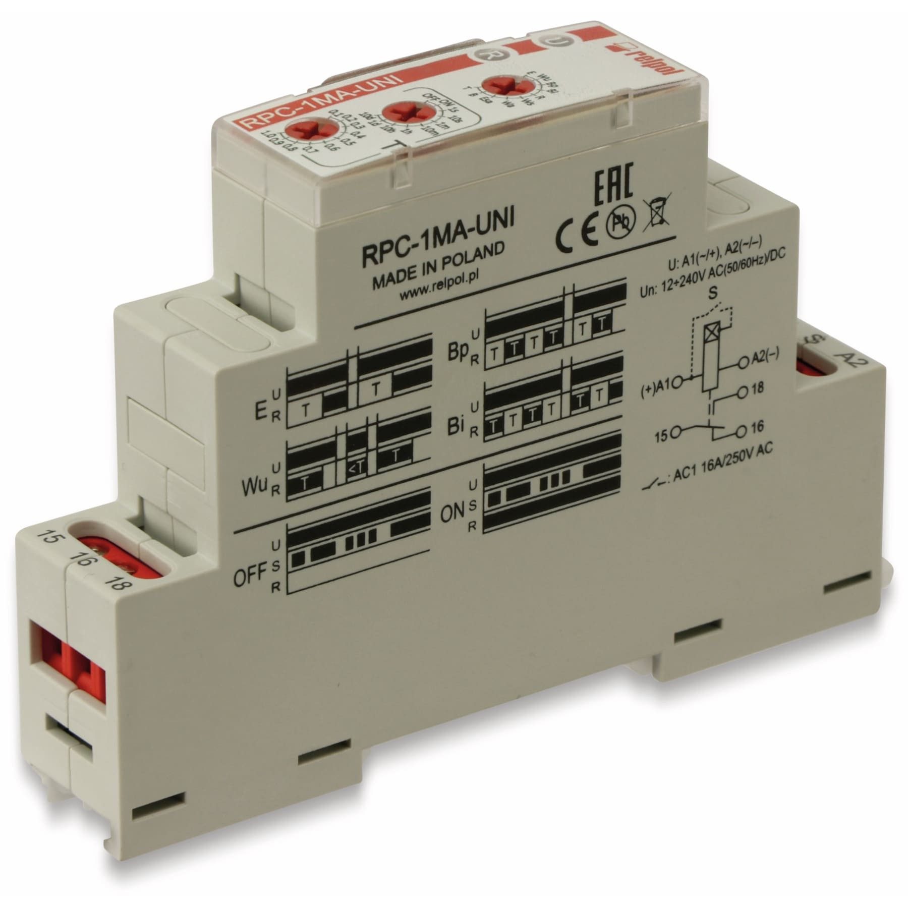 Thumbnail - Reltech Verteilerbox RELTECH Zeitrelais RMFR1, 1 Wechsler, 10
