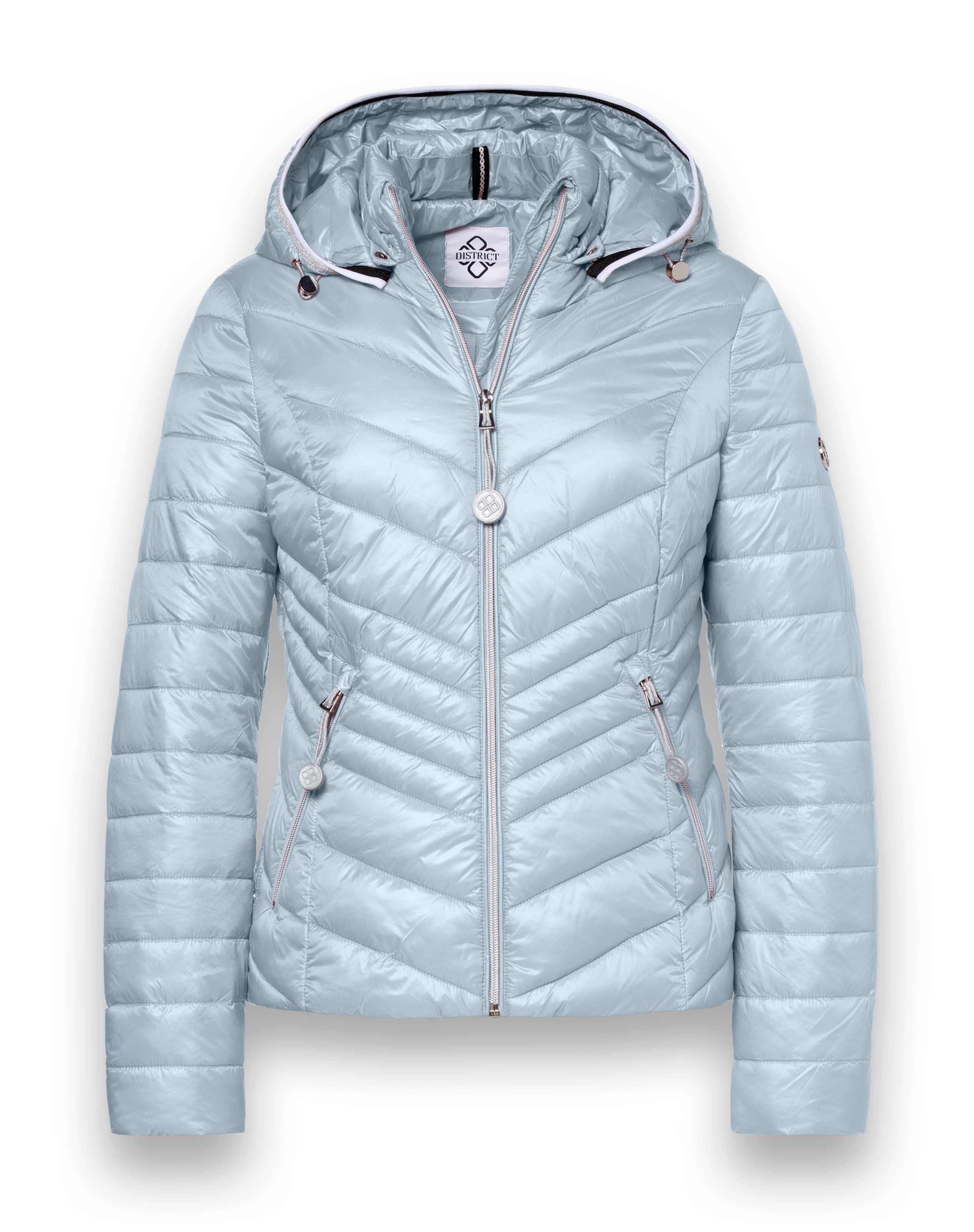 District Funktionsjacke Übergangsjacke Magnolia (mit Kapuze, wasserabweisend) silberblau Damen