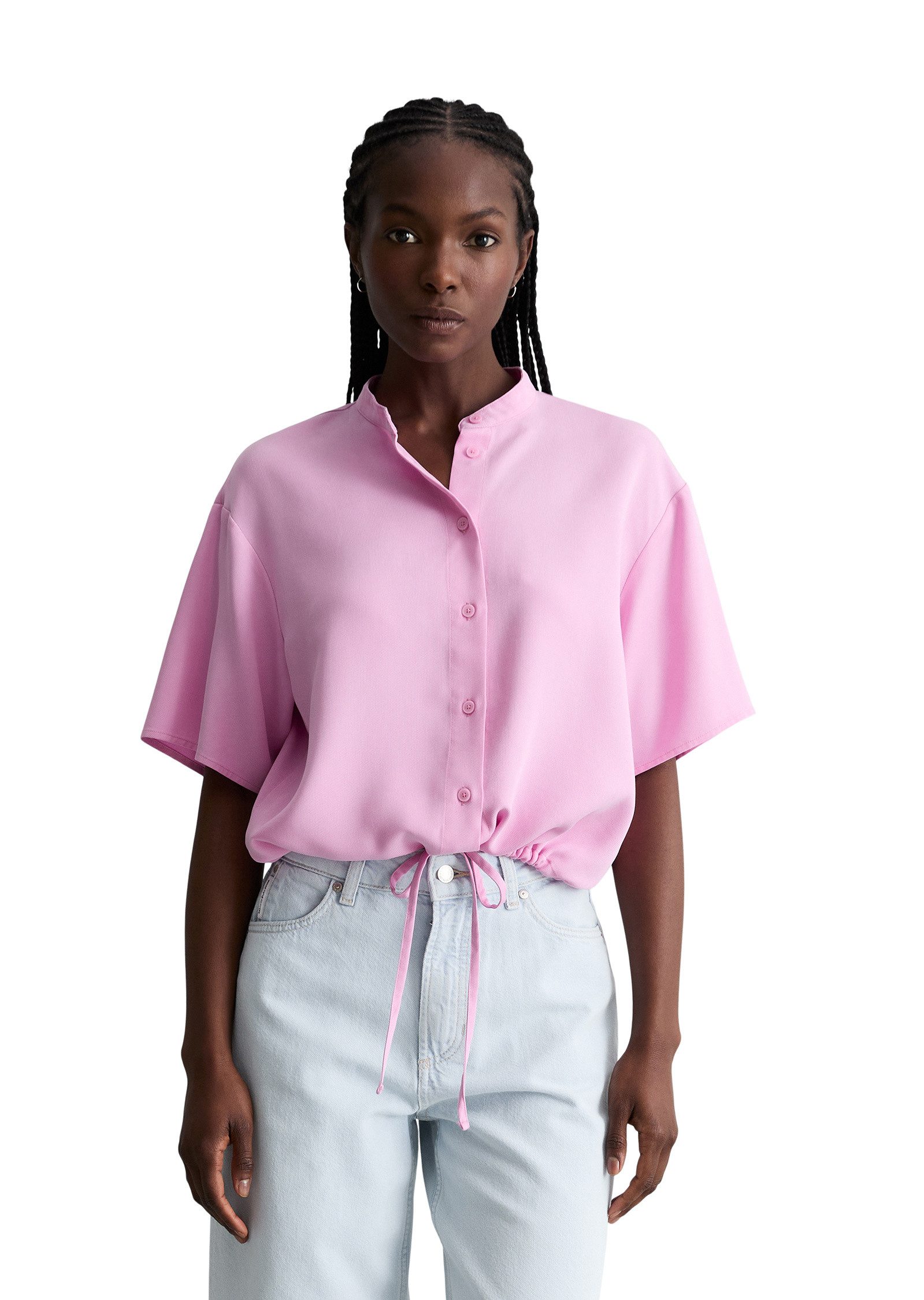 Marc O'Polo DENIM Kurzarmbluse aus TENCEL™ Lyocell