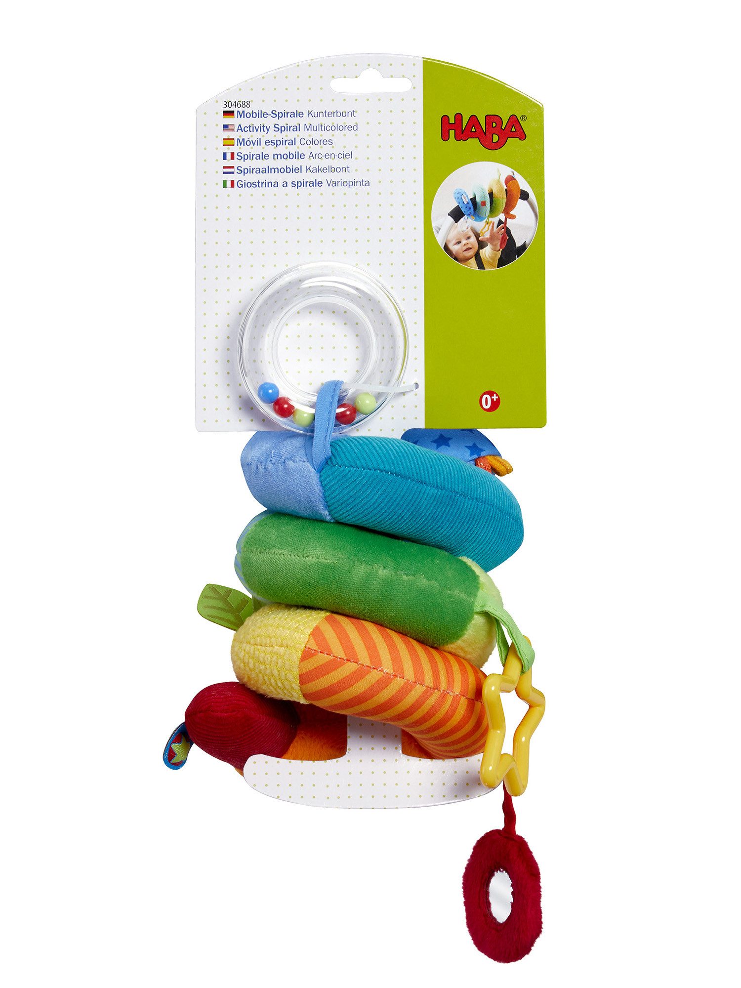 Haba Kinderwagenkette Mobile-Spirale Kunterbunt, unisex neutral