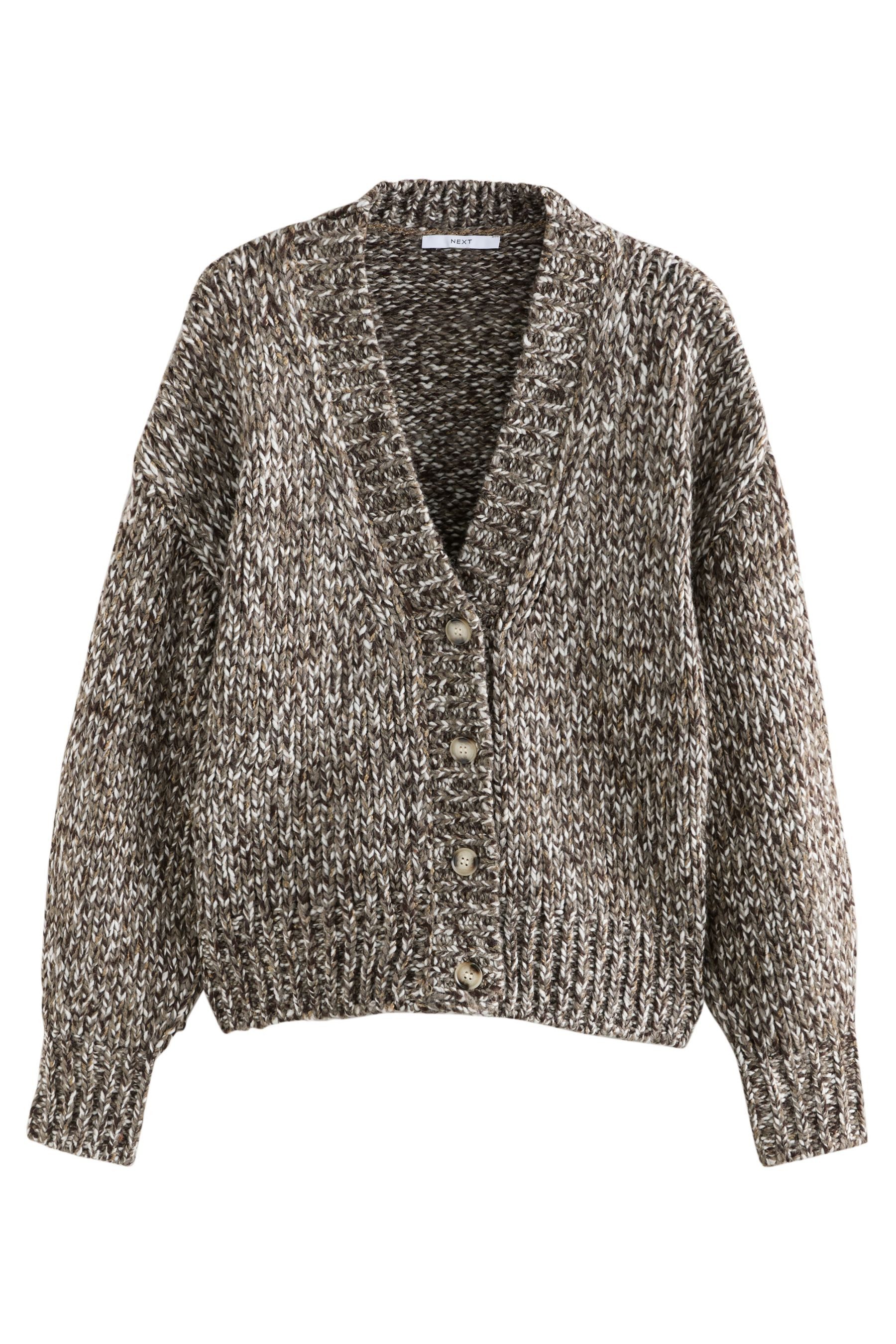 Strickjacke Strickjacke mit Twistdetail und Wollanteil