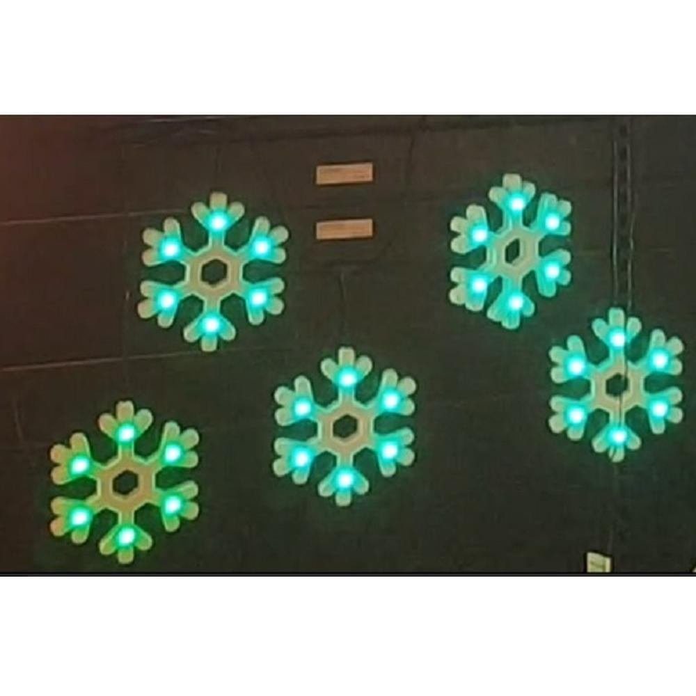 Best Season LED Stern SA000087 Multi Pix LED Silhouette 9 Schneeflocken