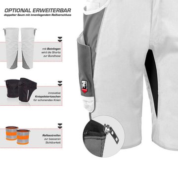 QUALITEX HIGH QUALITY WORKWEAR Arbeitshose 1 Paar Kniepolstertaschen IRON - Lyocell - NUR FÜR IRON ARBEITSSHORTS (2-tlg) praktische Shortserweiterung für Kniepolster - mit Reißverschluß