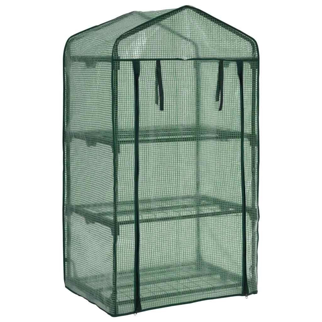 vidaXL Gewächshaus 3-stufiges Mini-Gewächshaus 69 x 49 x 125 cm