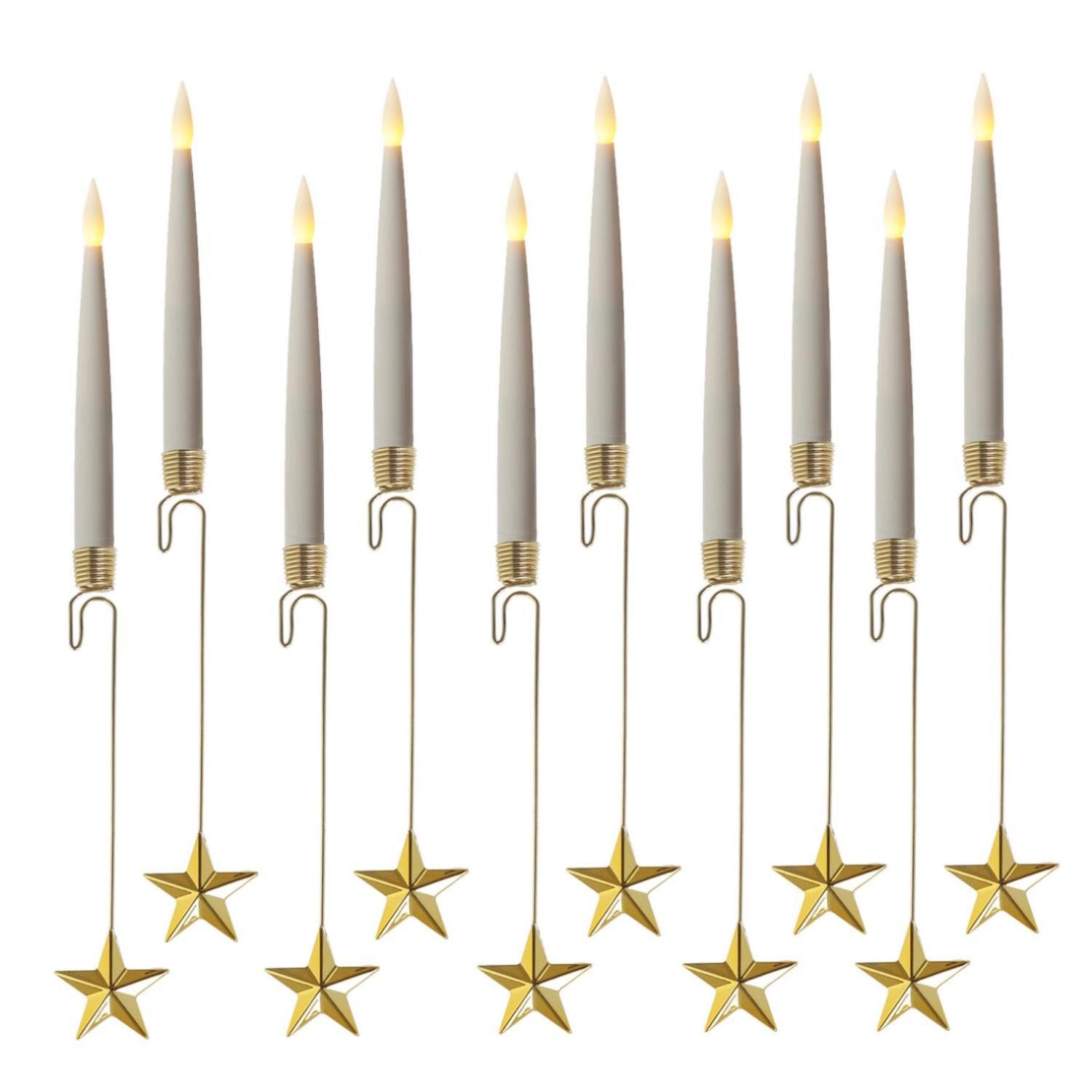 MARELIDA LED-Christbaumkerzen Baumkerzen 10 Weihnachtskerzen Baumbeleuchtun günstig online kaufen