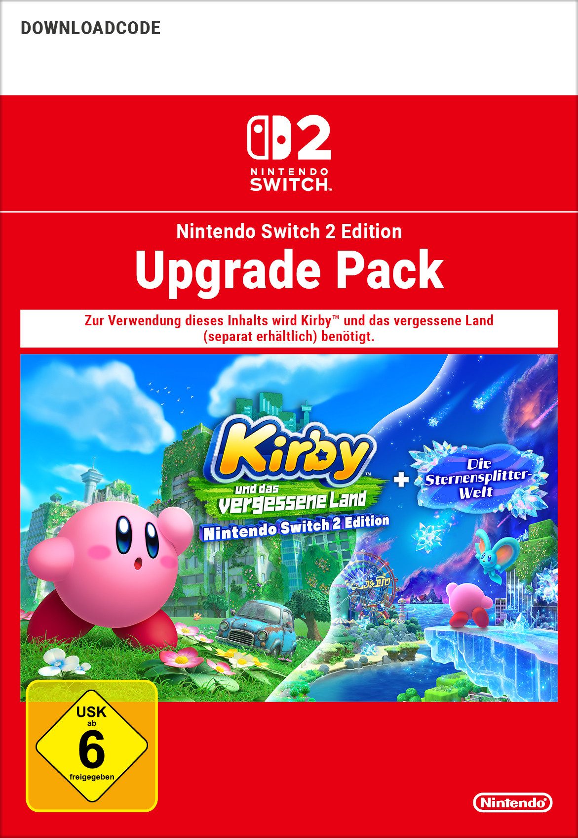 Kirby und das vergessene Land + Die Sternensplitter-Welt Upgrade Pack (Download-Code), Nintendo Switch