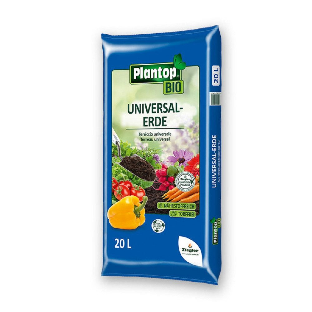 Plantop Blumenerde Plantop Bio Universal-Erde Kultursubstrat, torffrei, 20 Liter