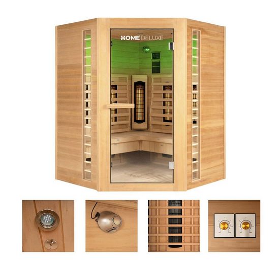 HOME DELUXE Infrarotkabine »Redsun XXL Deluxe«, BxTxH: 150 x 150 x 190 ...