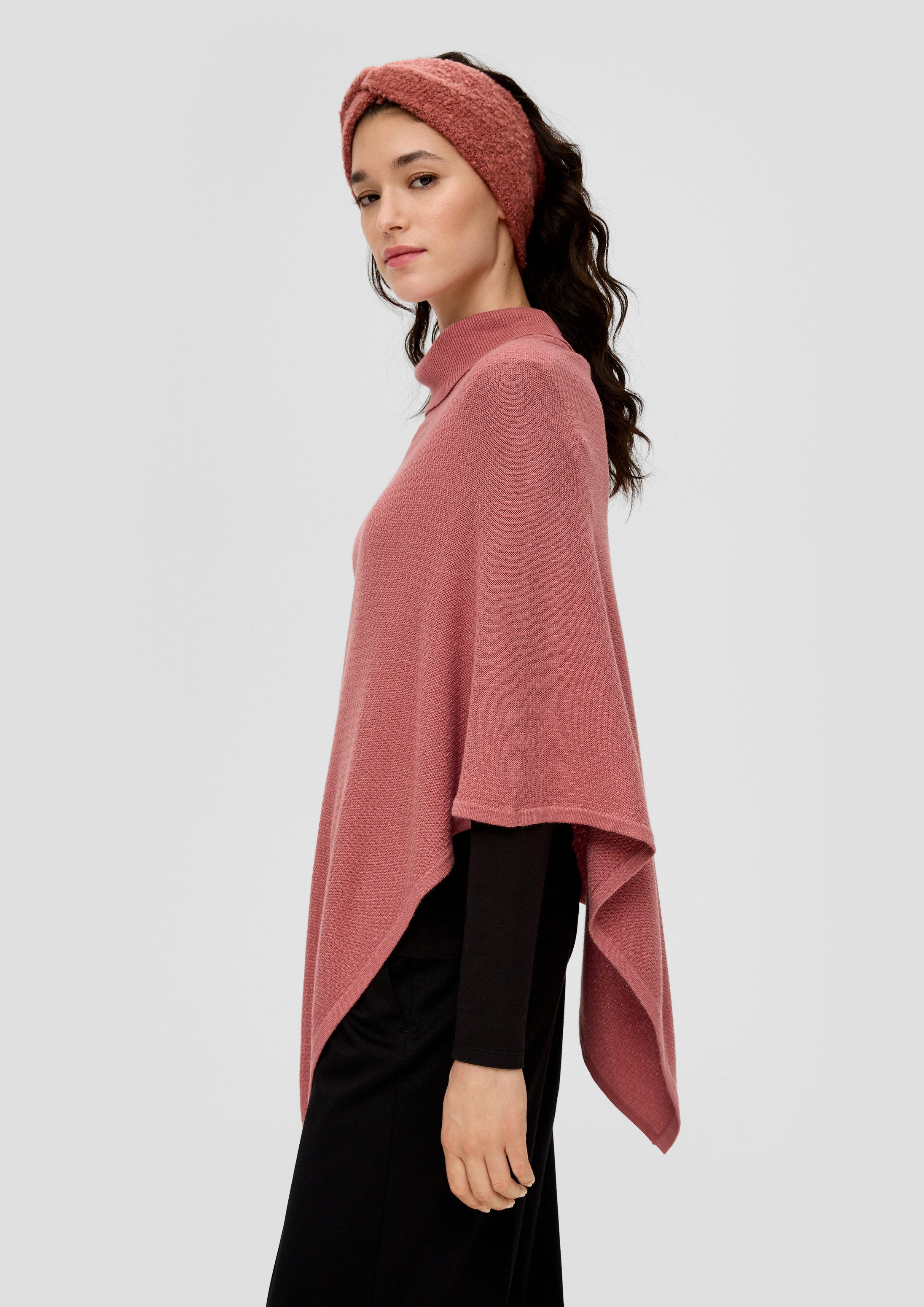 s.Oliver Poncho Indoor-Poncho Poncho aus Viskose-Baumwoll-Mix