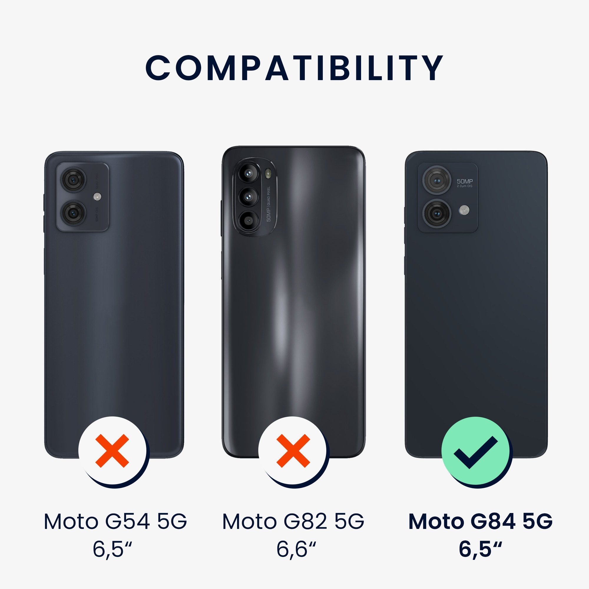 kwmobile Handyhülle Hülle für Motorola Moto G84 5G, Handyhülle TPU Cover Bumper Case