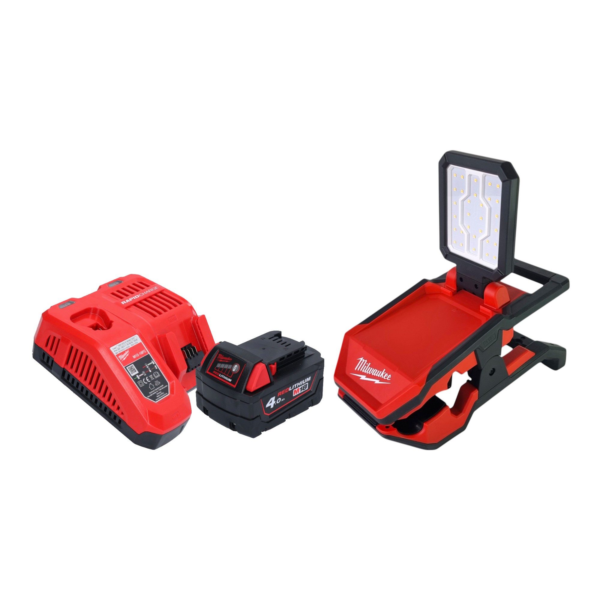 Milwaukee Arbeitsleuchte M18 PAL2-401 18 V 2000 lm IP20 + 1x Akku 4,0 Ah + Ladegerät