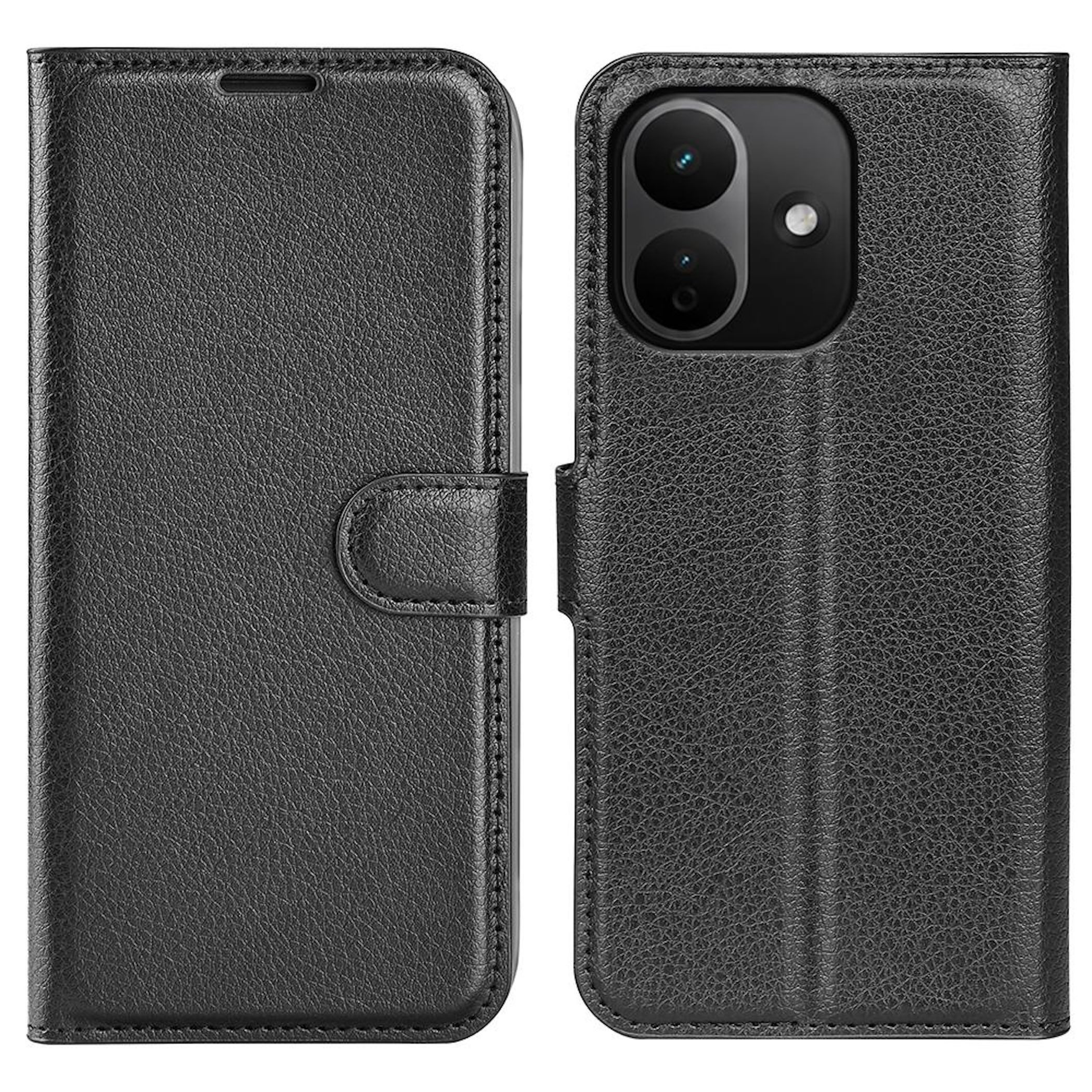 Wigento Handyhülle Klapphülle für Xiaomi Redmi Note 17 5G / 4G Kunstleder Wallet Tasche 6,99 Zoll, Kunstleder Hülle mit Kartenfächern und Standfunktion