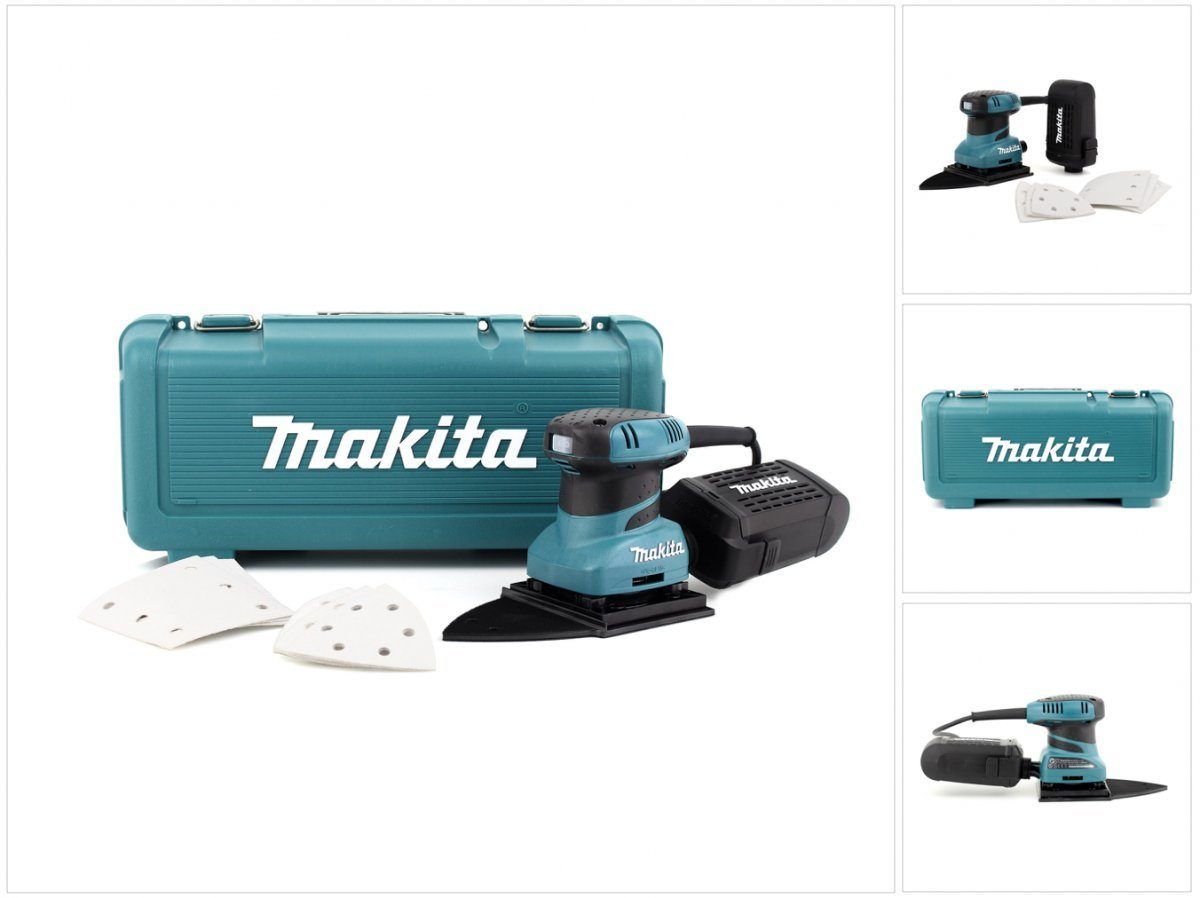 Makita Exzenterschleifer BO 4565 K Schwingschleifer inkl. Schleifpapier-Set 9-tlg. im Transpor