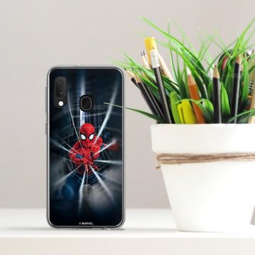 DeinDesign Handyhülle Marvel Kinofilm Spider-Man Webs In Action, Samsung Galaxy A20e Silikon Hülle Bumper Case Handy Schutzhülle